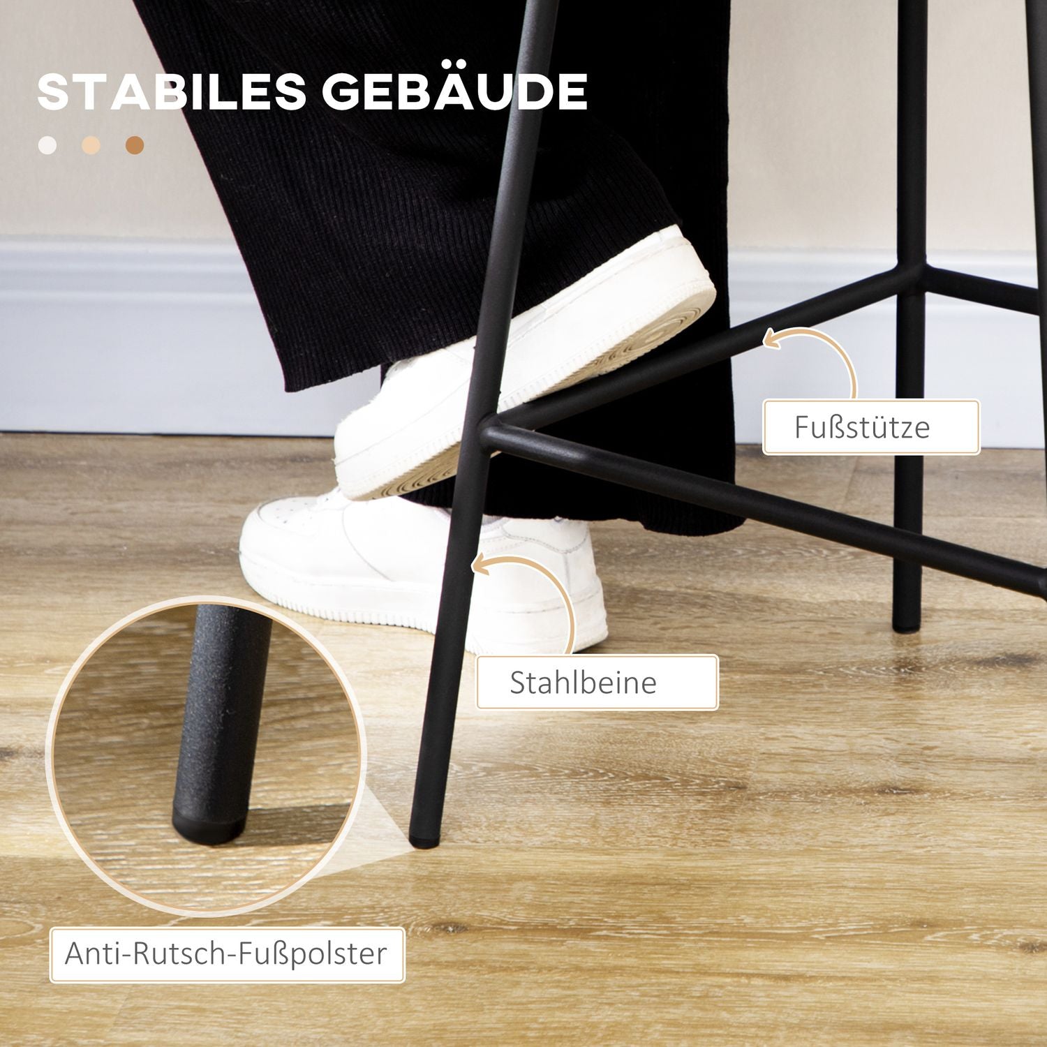 Gula stålbarstolar Set om 2 med ryggstöd, Boho Design