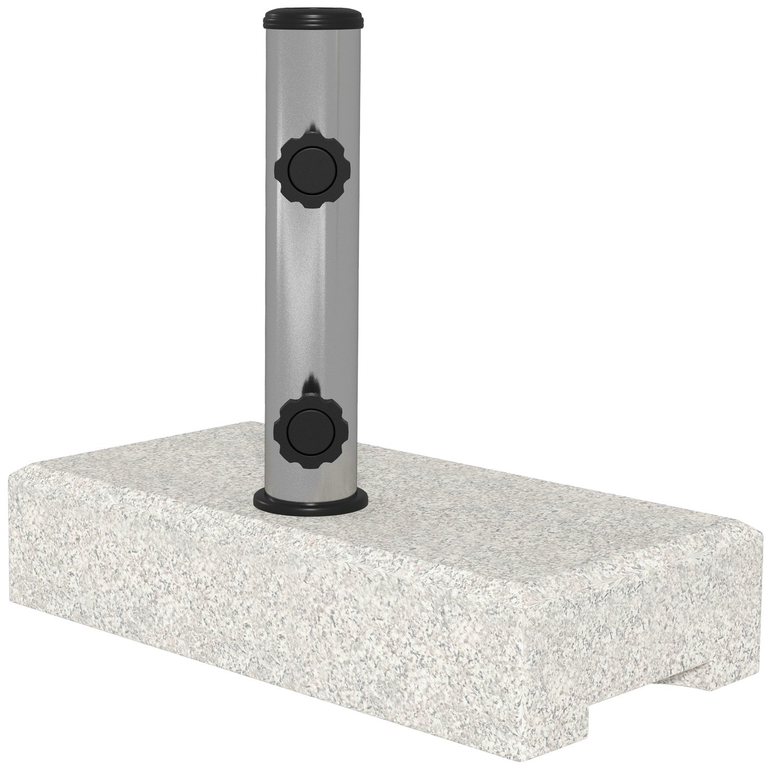 Halvrunda parasollbas, granit, 25 kg, passar 32-48 mm stolpar
