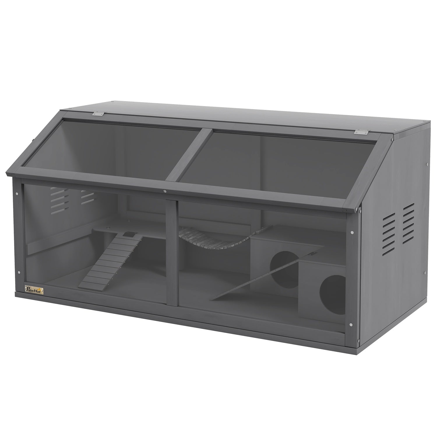 Hamsterbur i trä, 100cm med bro och stege