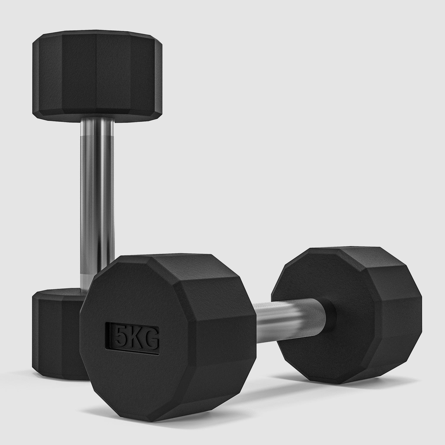 10 kg metall hantelset, halkfri, set om 2, svart