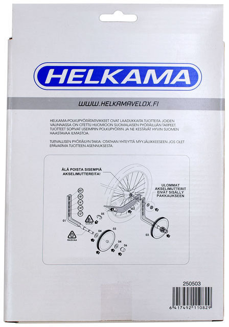 Helkama hjälphjul, för 12-20" hjul