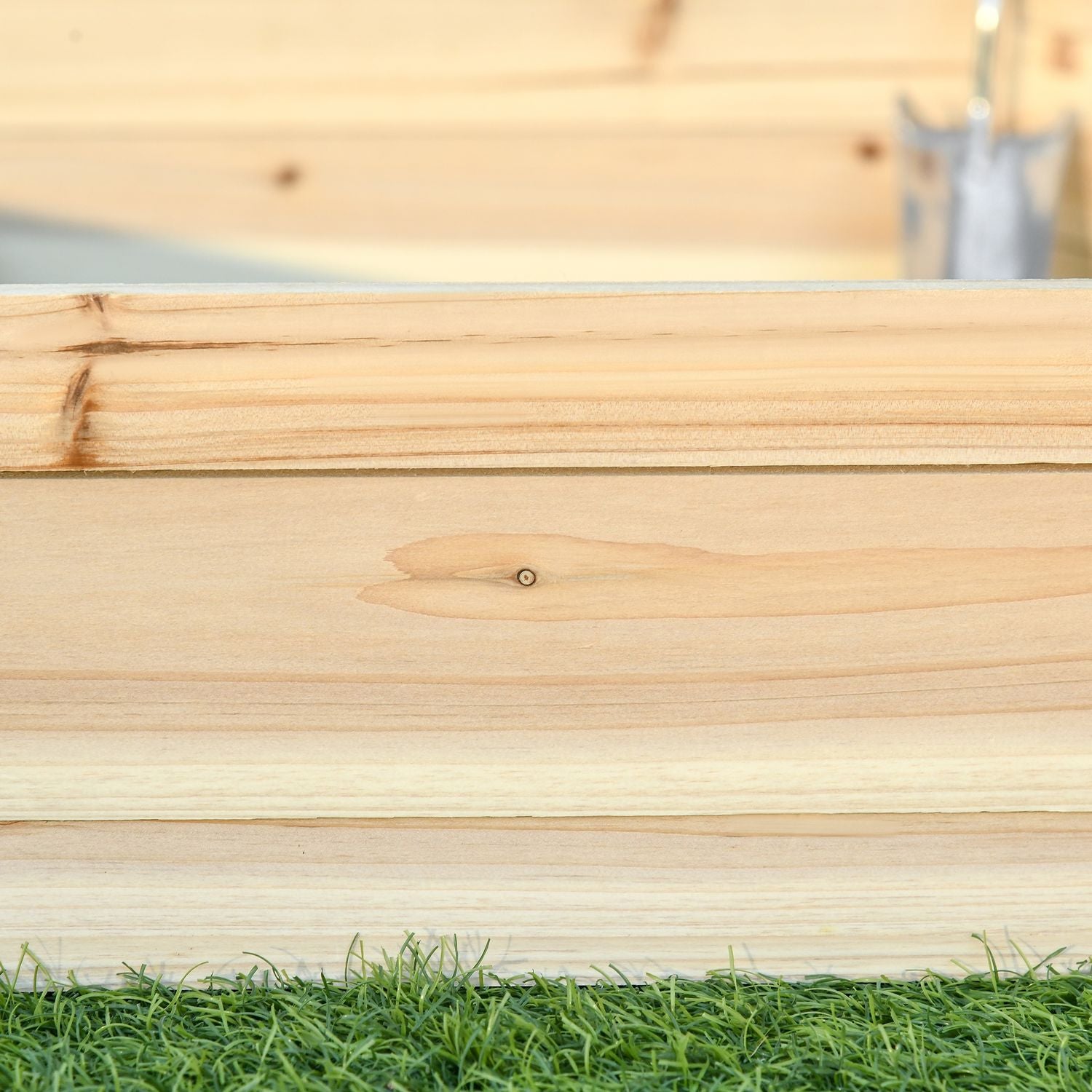 Hexagonal träupphöjd säng för trädgård eller balkong, 100x92x16 cm