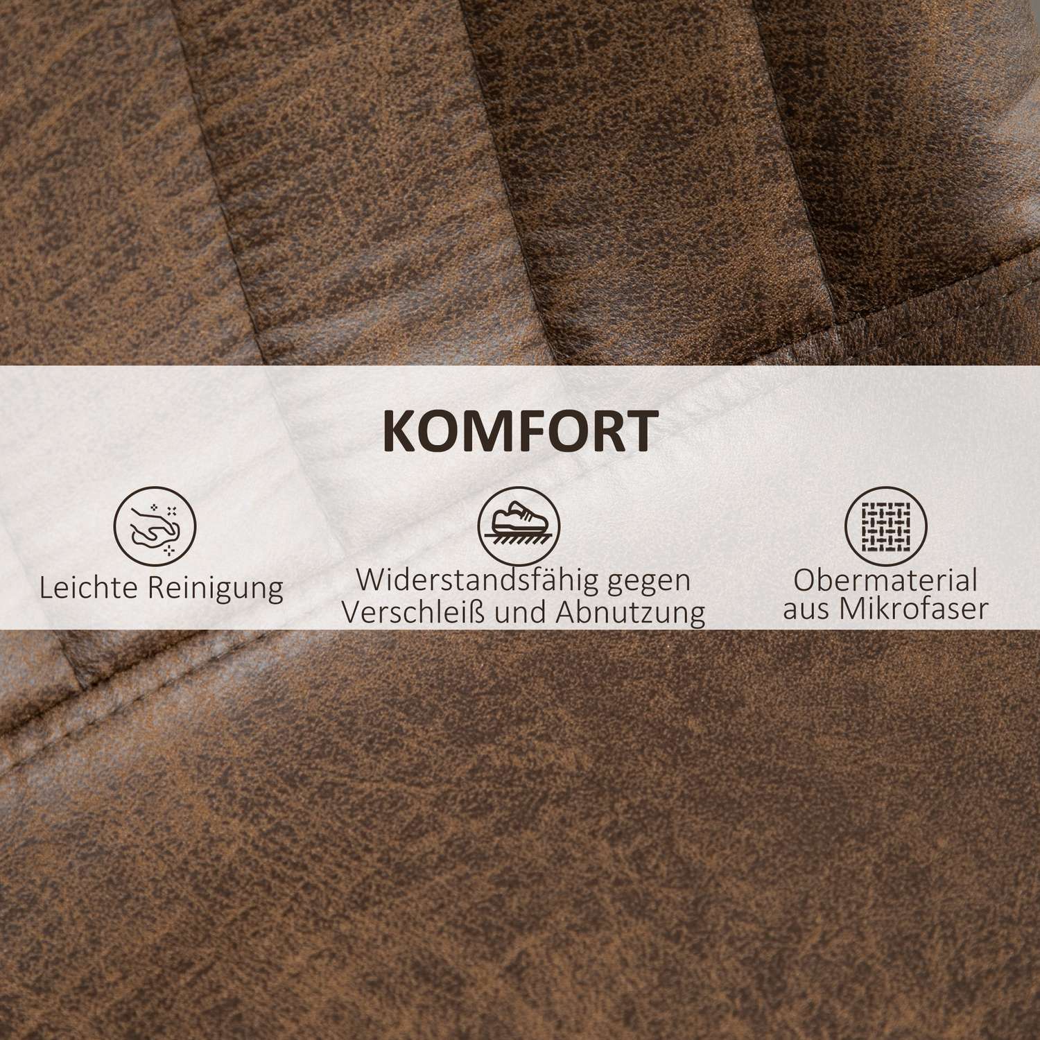 Höjdjusterbara bruna barstolar, set om 2, polyester