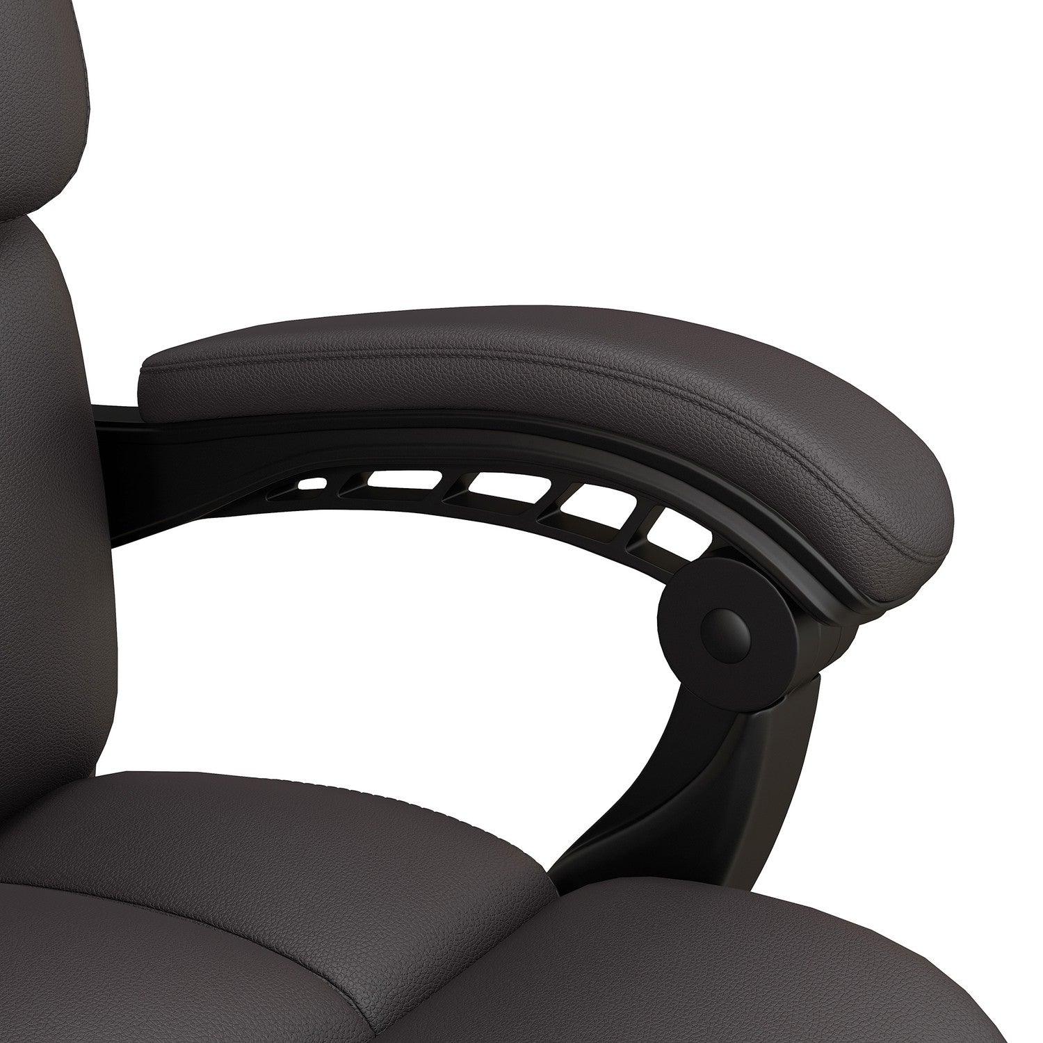Ergonomisk brun kontorsstol med massage, 120 kg kapacitet
