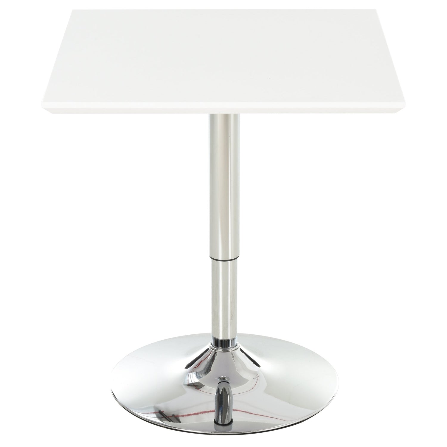 Höjdjusterbart Square Steel Bistrobord, 60x60 cm, Vit