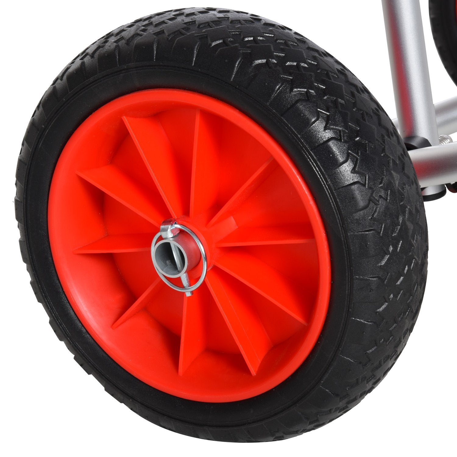 Hopfällbar kanot- och kajakvagn i aluminium med rem, PU-hjul