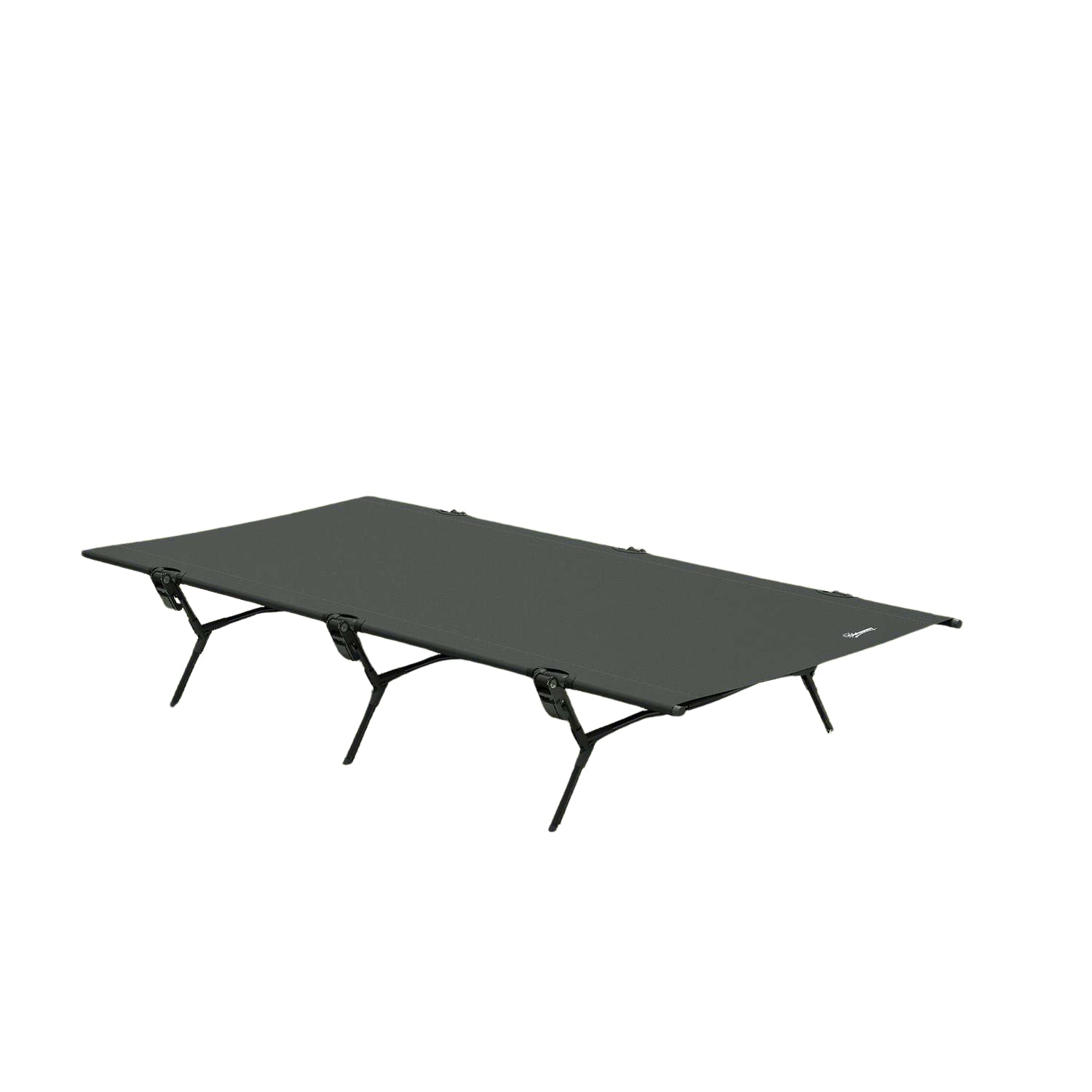 Hopfällbar tältsäng med bärväska, extra bred, 120 kg kapacitet