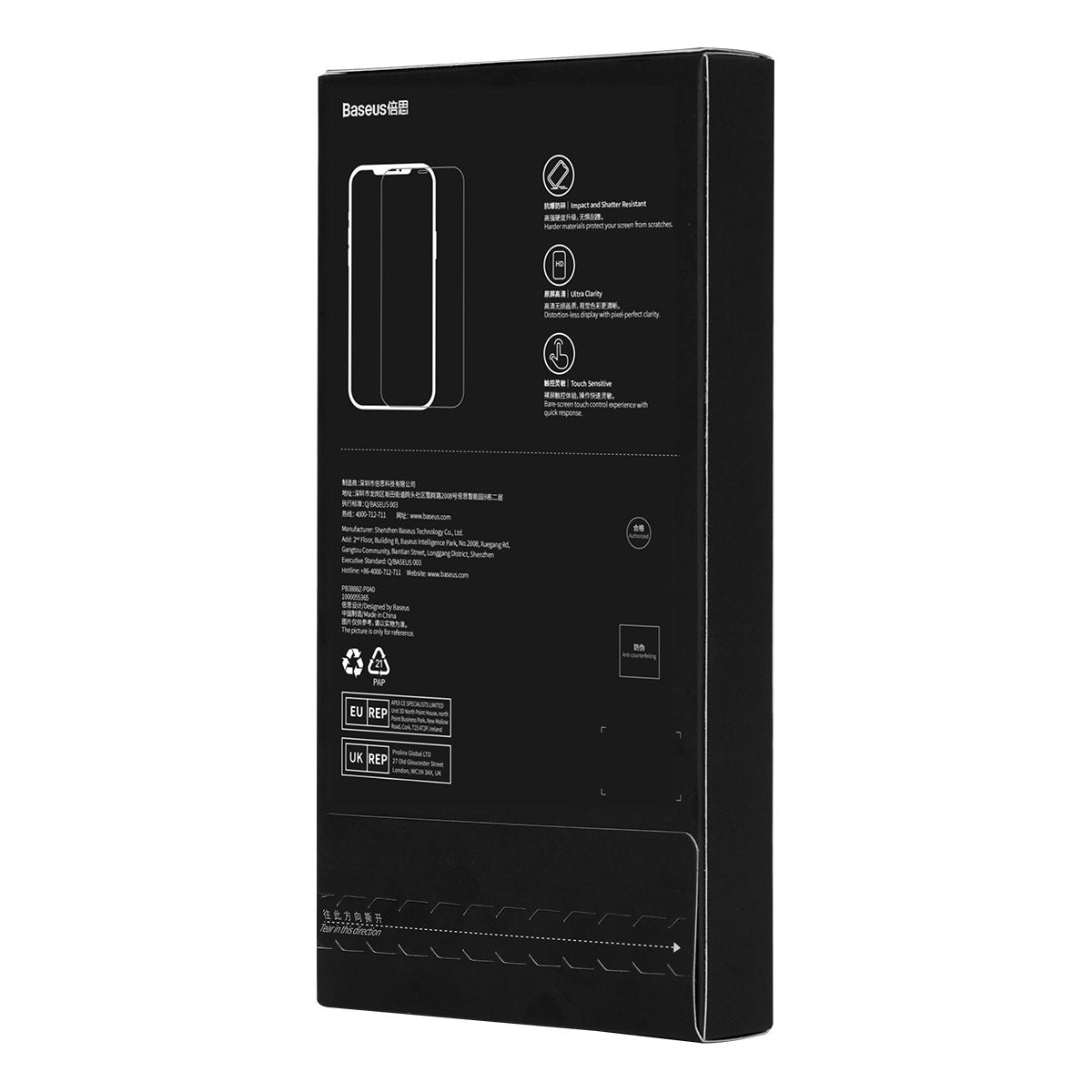 Härdat glas för iPhone 14 Pro med högtalarskydd 0,4mm SET