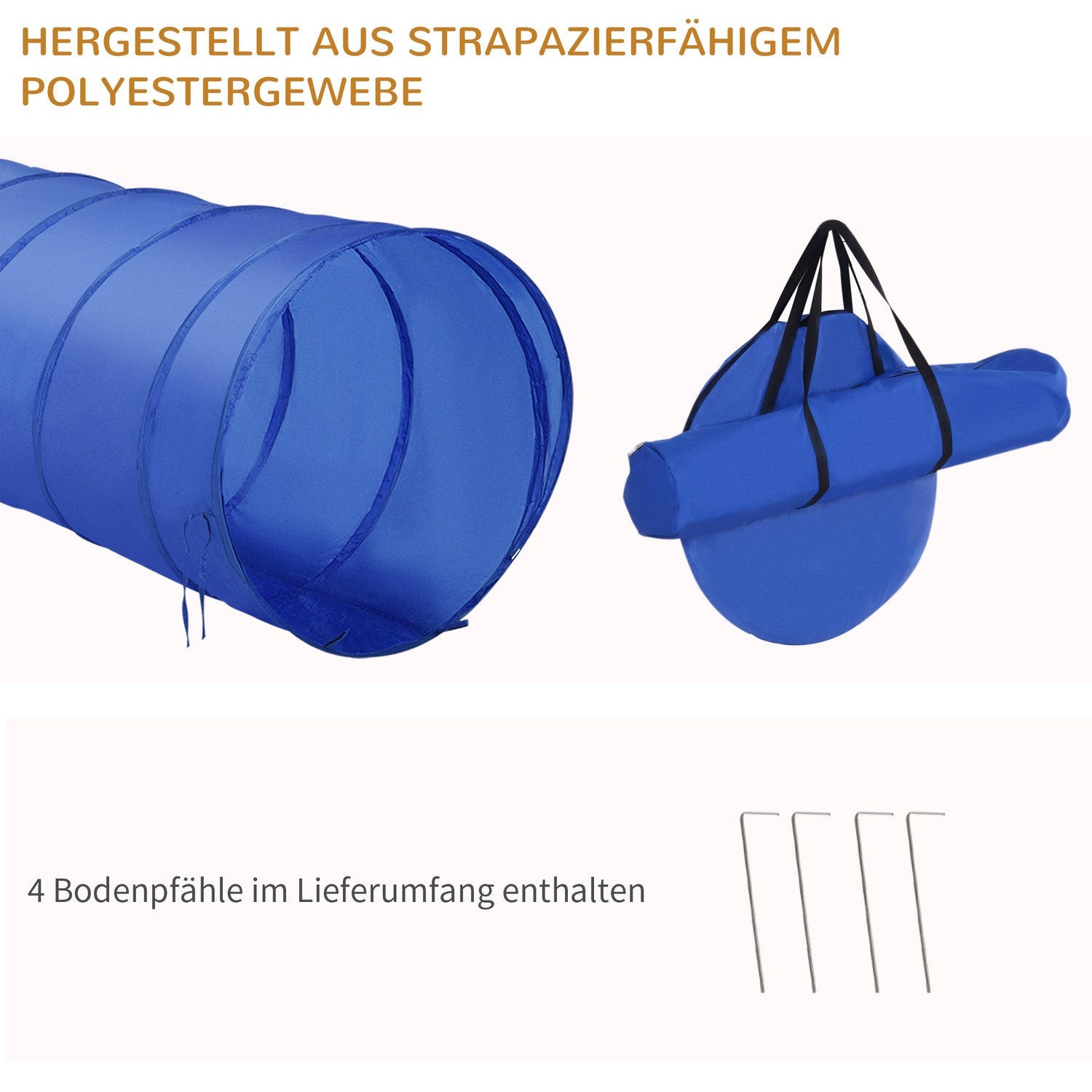 Hund Agility Training Set med tunnel, stavar och hinder