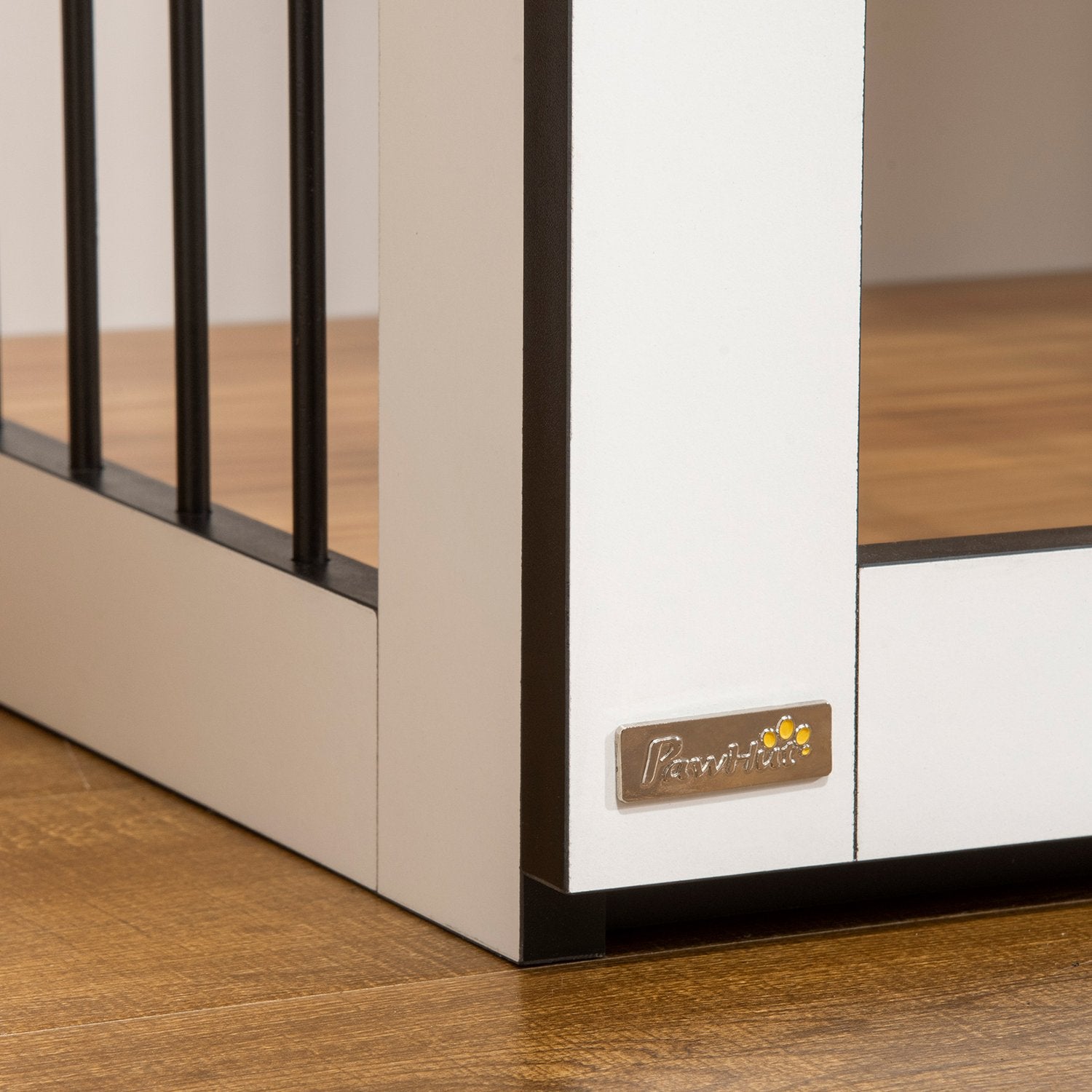 Hundbur inomhus för små/medelstora hundar, spånskiva, mörk valnöt