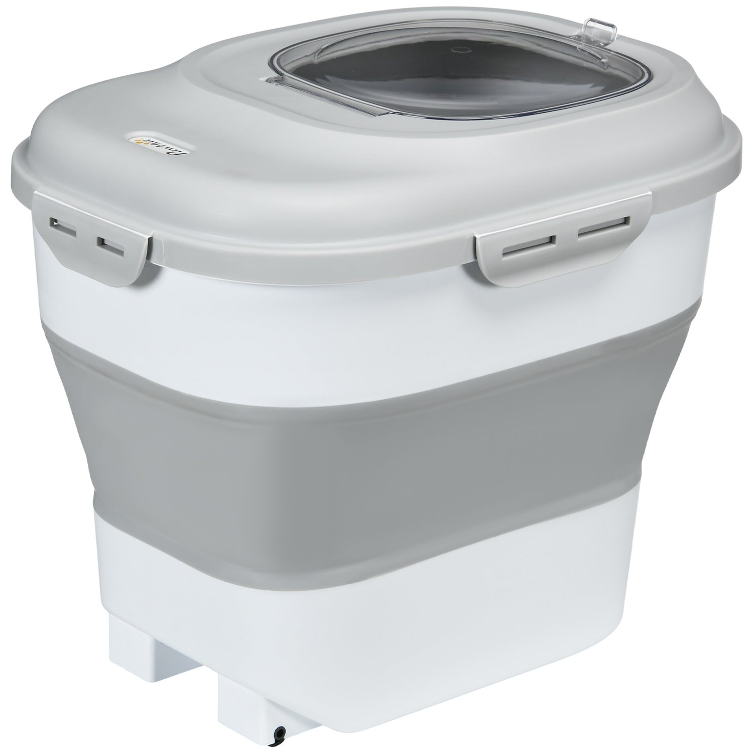 Hundmatsbehållare, 25L, hopfällbar med hjul och lock