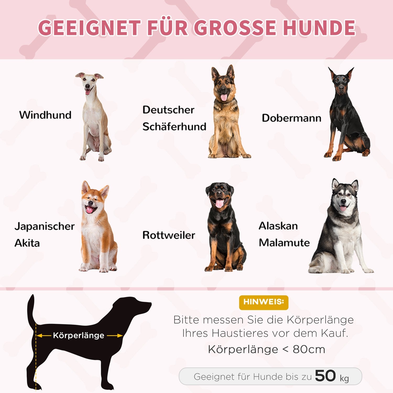 Hundsäng i metall – stor, röd, Oxford-tyg