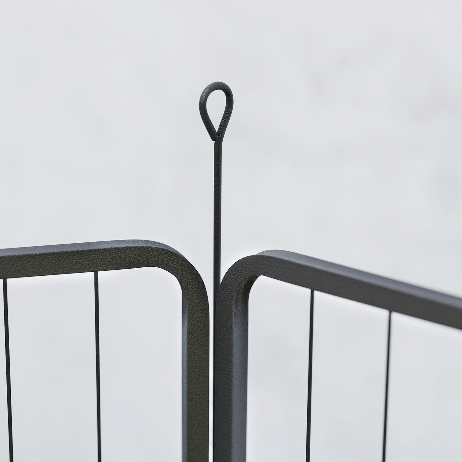 Hundstaket för utomhusbruk, set om 2, stål, 80x100 cm, svart