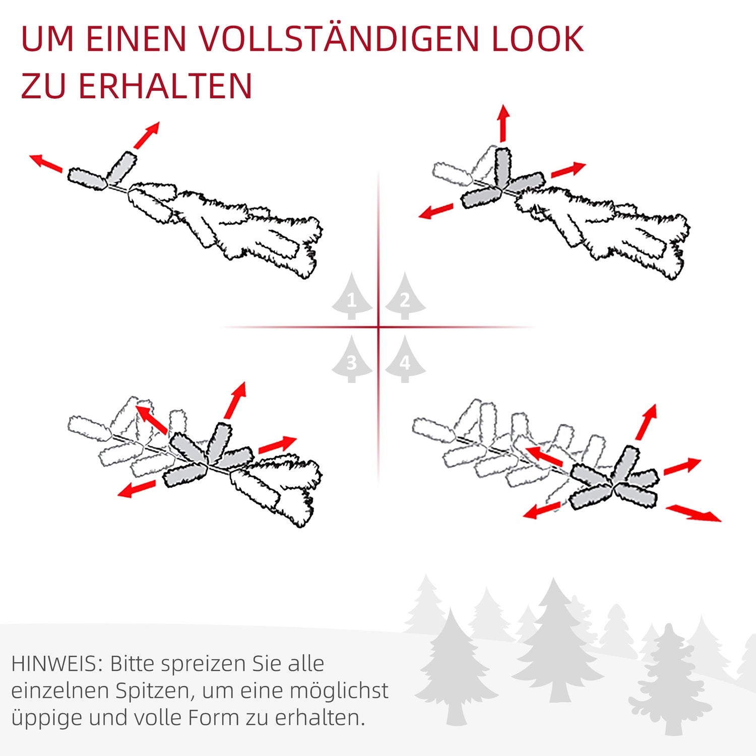 Grön julgran med 390 spetsar och robust stativ