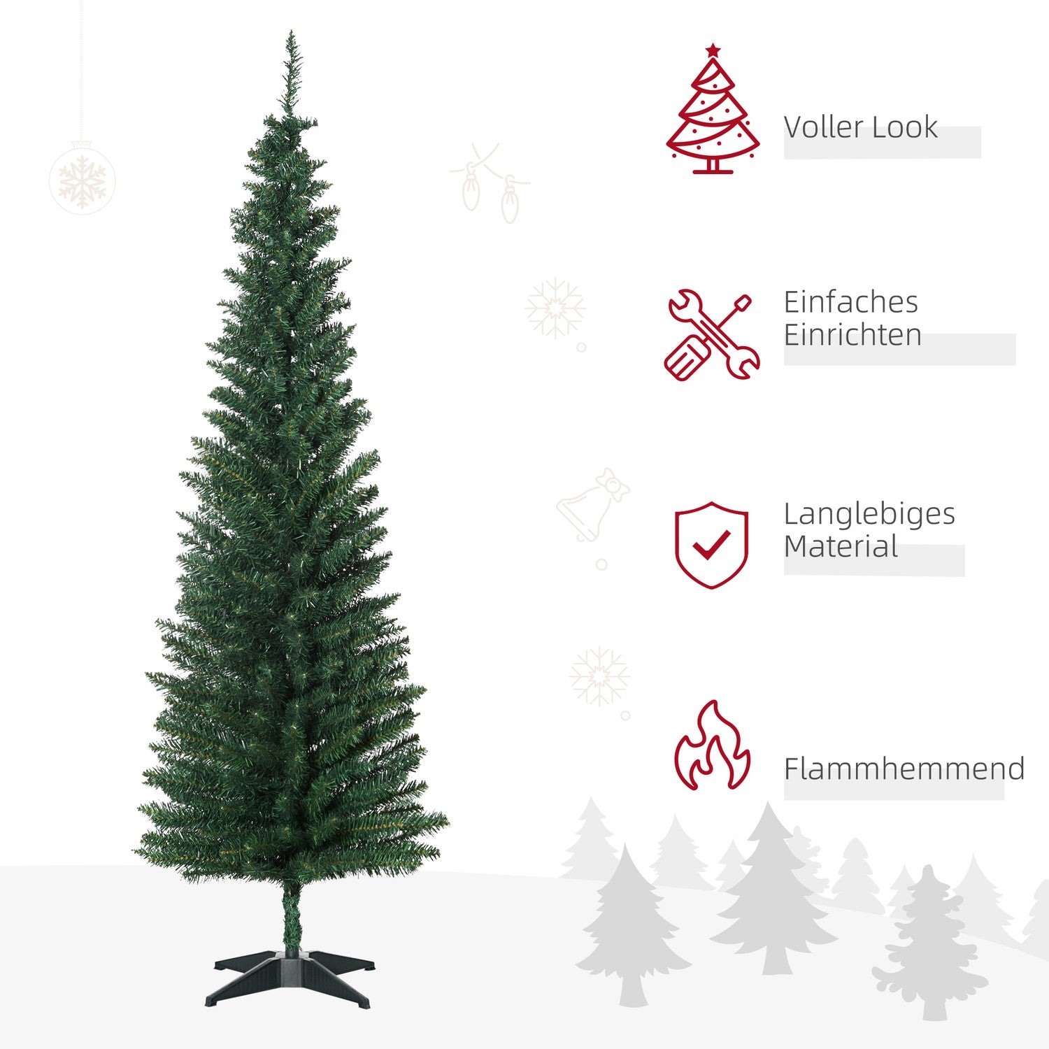 Grön julgran med 390 spetsar och robust stativ
