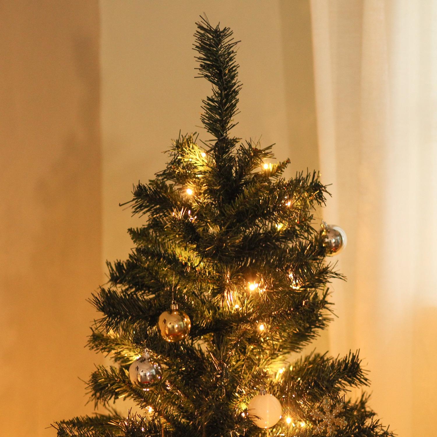 Julgran med 120 LED-ljus, 511 spetsar, 95x150 cm