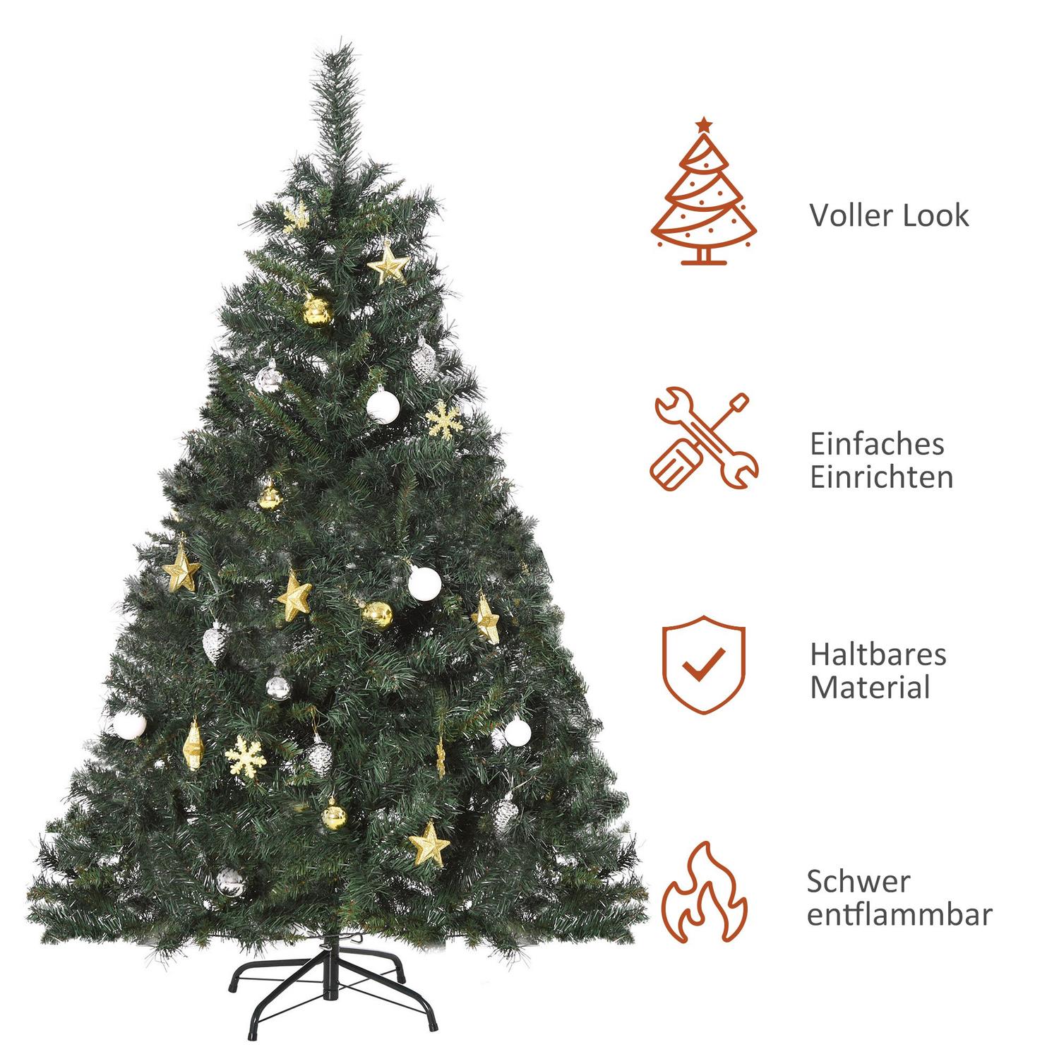 Julgran med 120 LED-ljus, 511 spetsar, 95x150 cm
