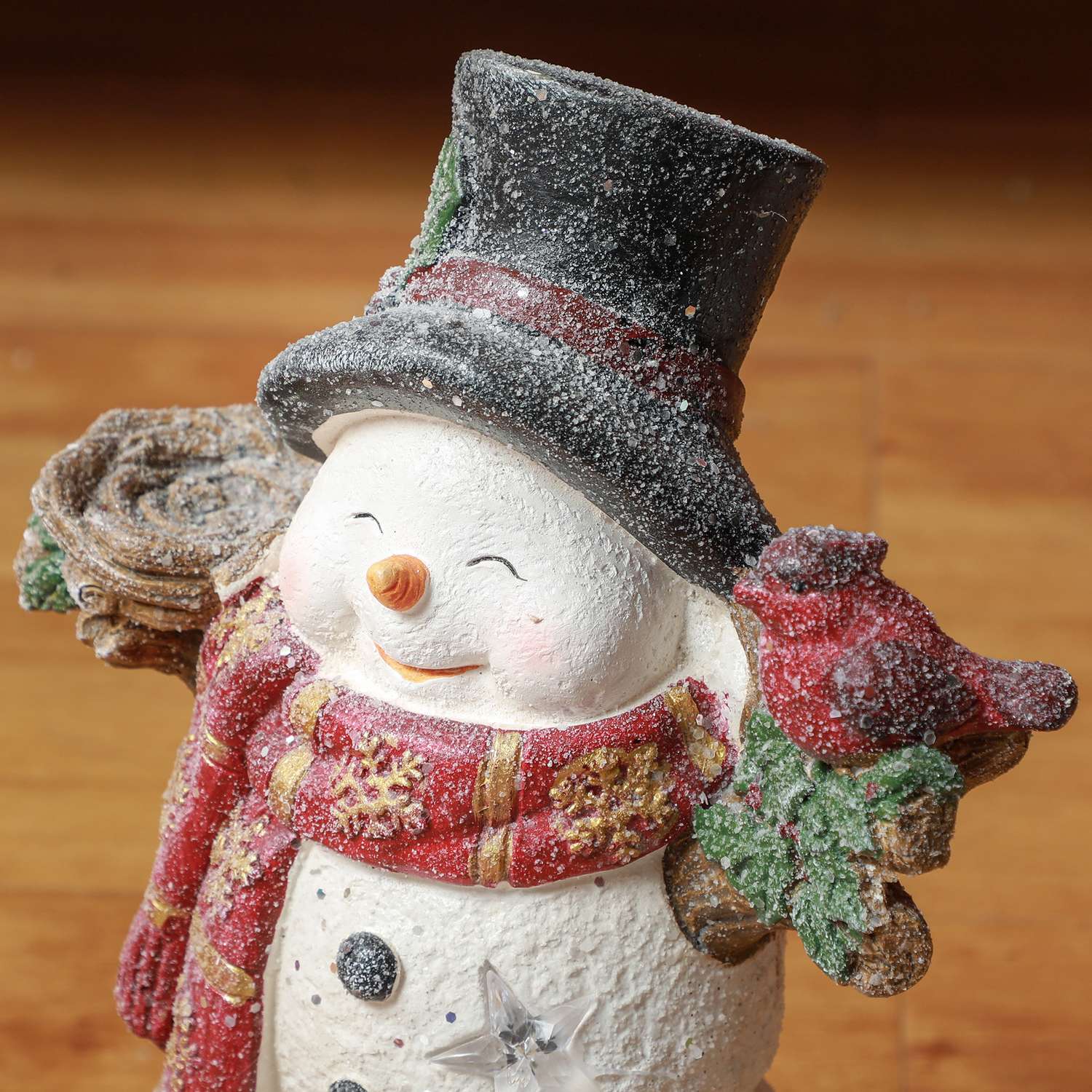 Julsnögubbefigur med LED-ljus, 38 cm, inomhus/utomhus
