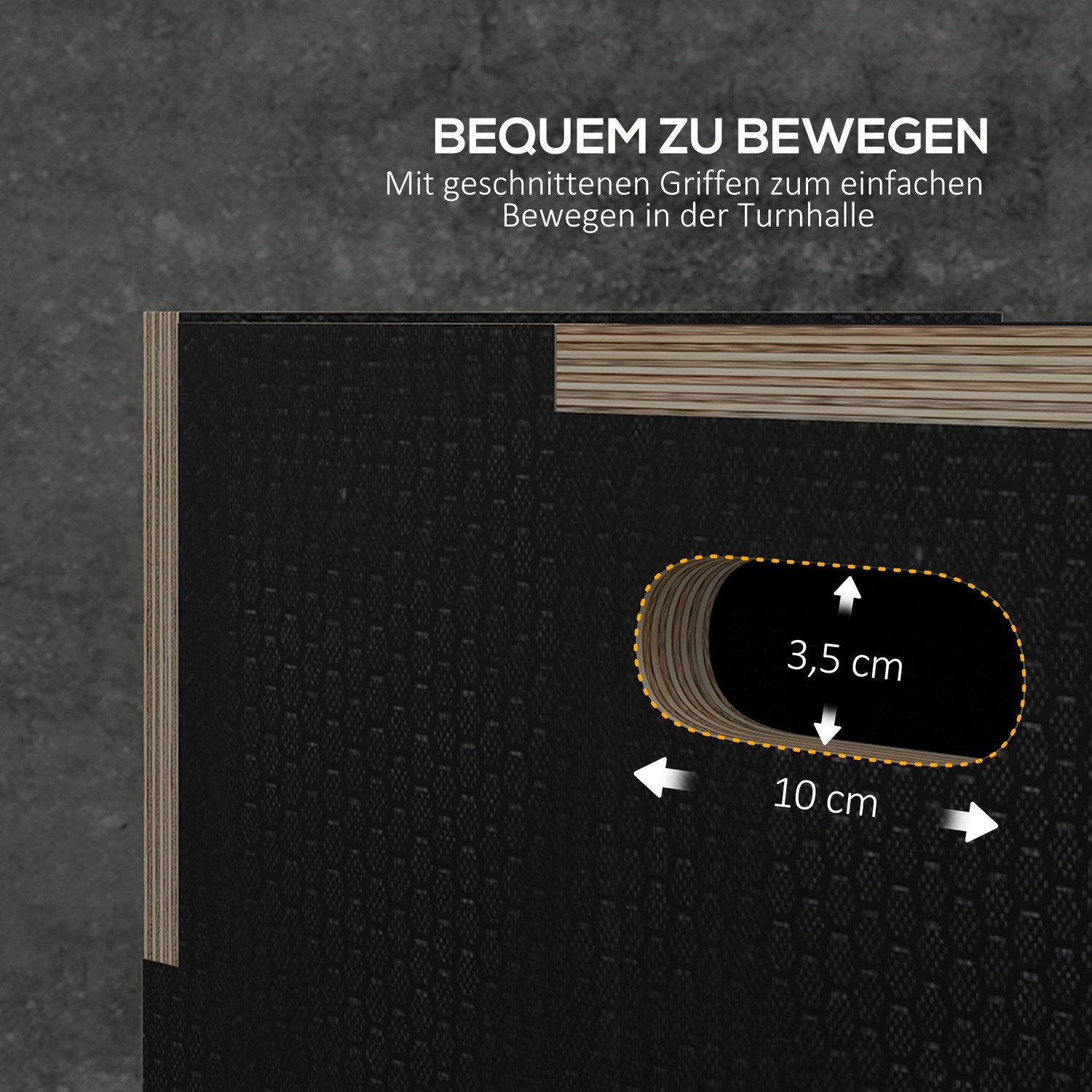 Plyometrisk Jump Box – 3 i 1 träplattform med handtag