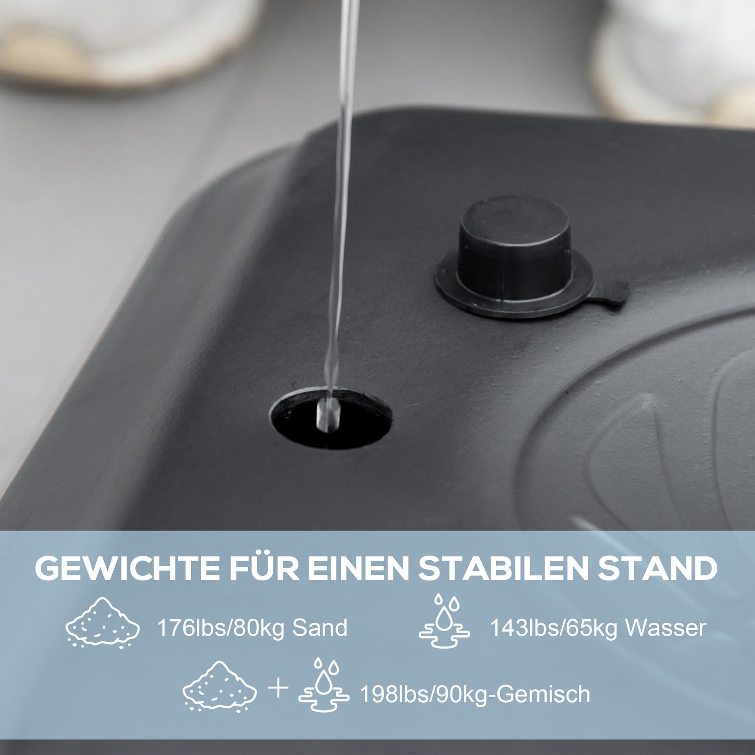 Justerbar 2-i-1 basketbåge med stålstativ, 195-370 cm