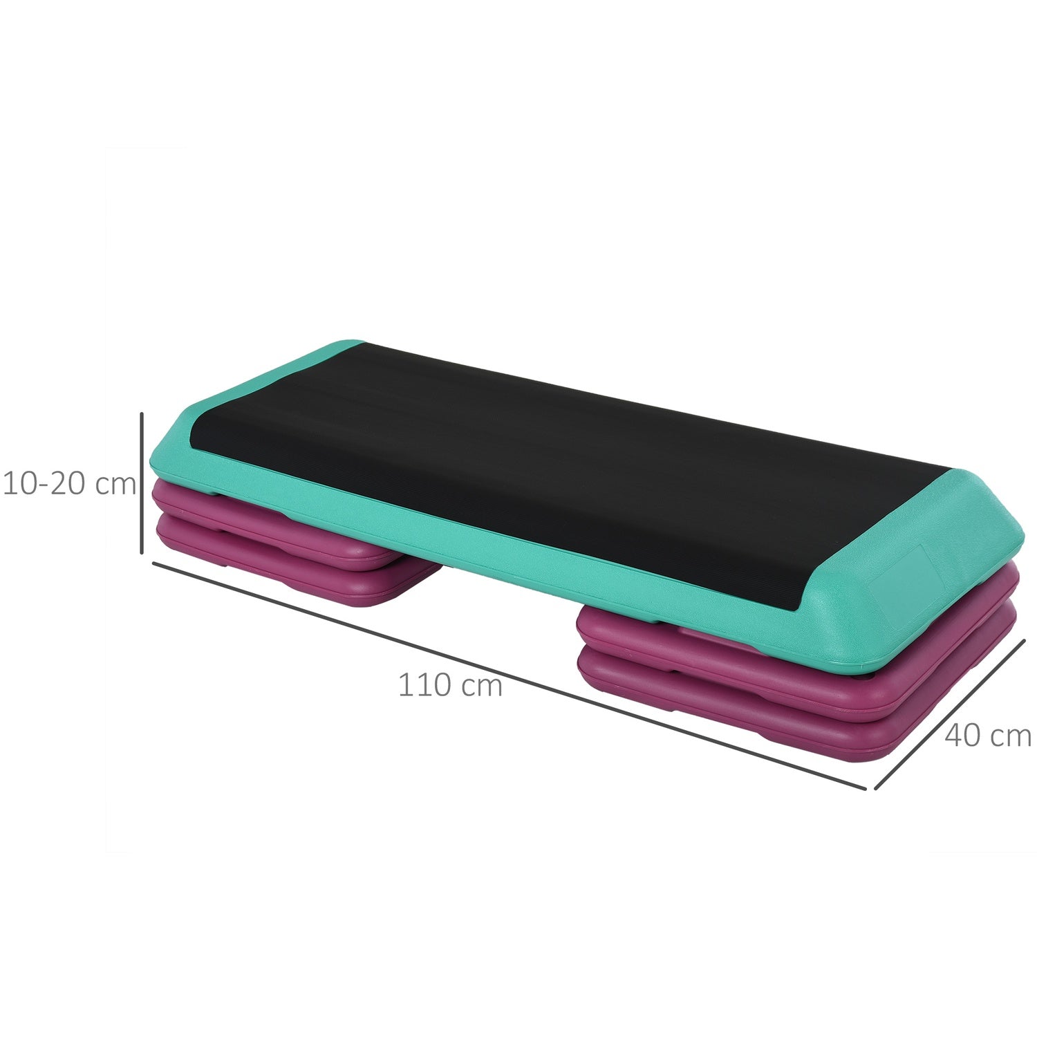 Justerbar Aerobic Stepper, Anti-Slip yta, 3 höjder