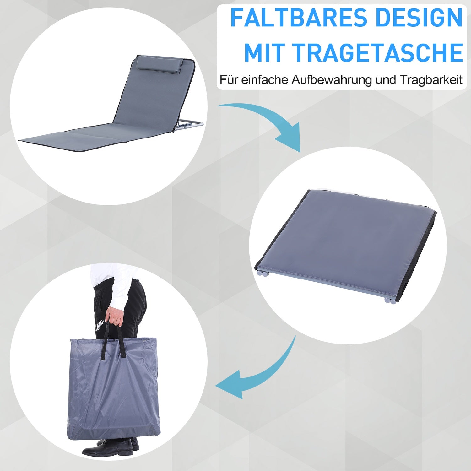 Justerbar bärväska i stål - 134x48x36-45cm