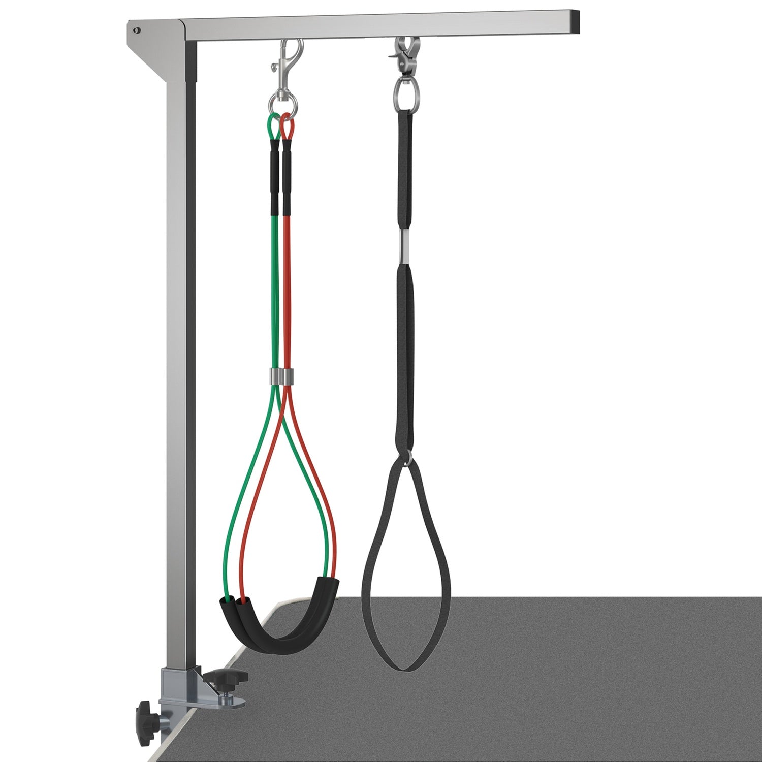 Justerbar husdjursvårdsarm med klämma för medelstora hundar