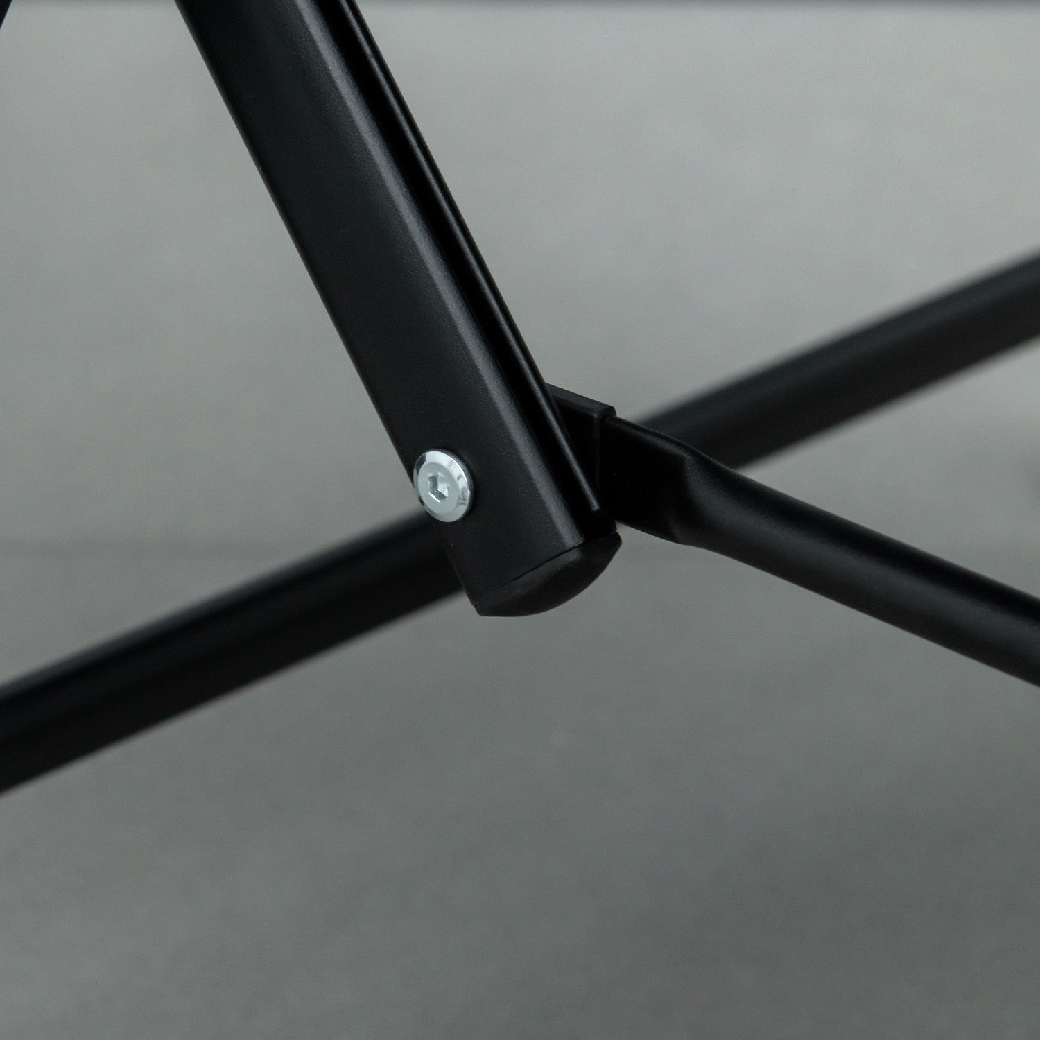 Justerbar liggande trädgårdsstol, svart textilen, stål 70x65x111 cm