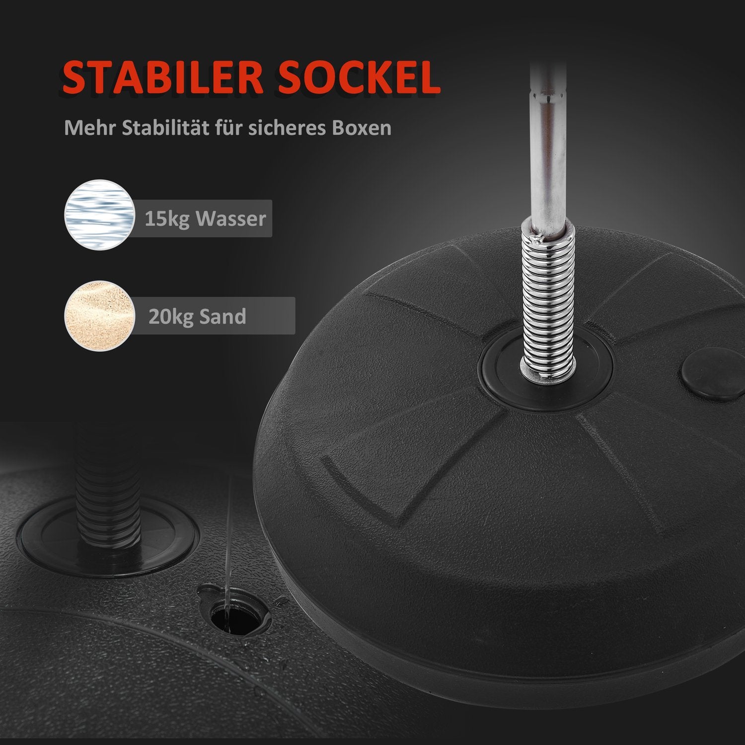 Justerbar stansbollssats med stativ och handskar (125-145cm)