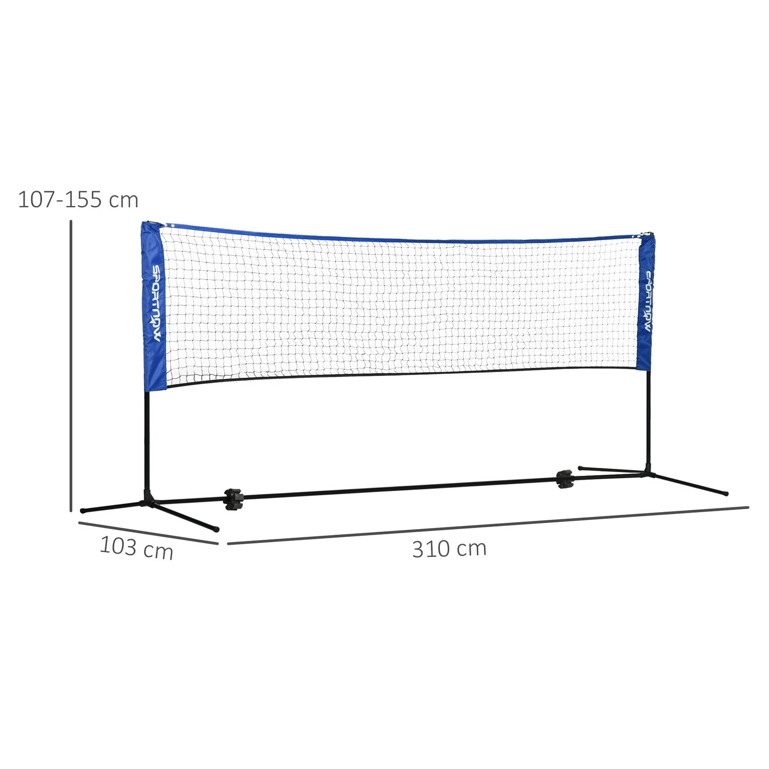 Justerbart badminton- och tennisnätset – inomhus/utomhusbruk