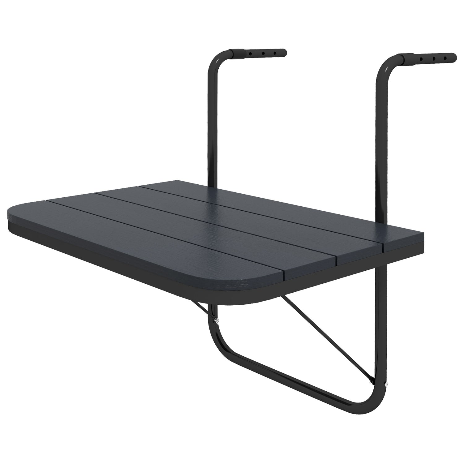 Justerbart balkongbord i aluminium, hopfällbart, 25 Kg Kapacitet