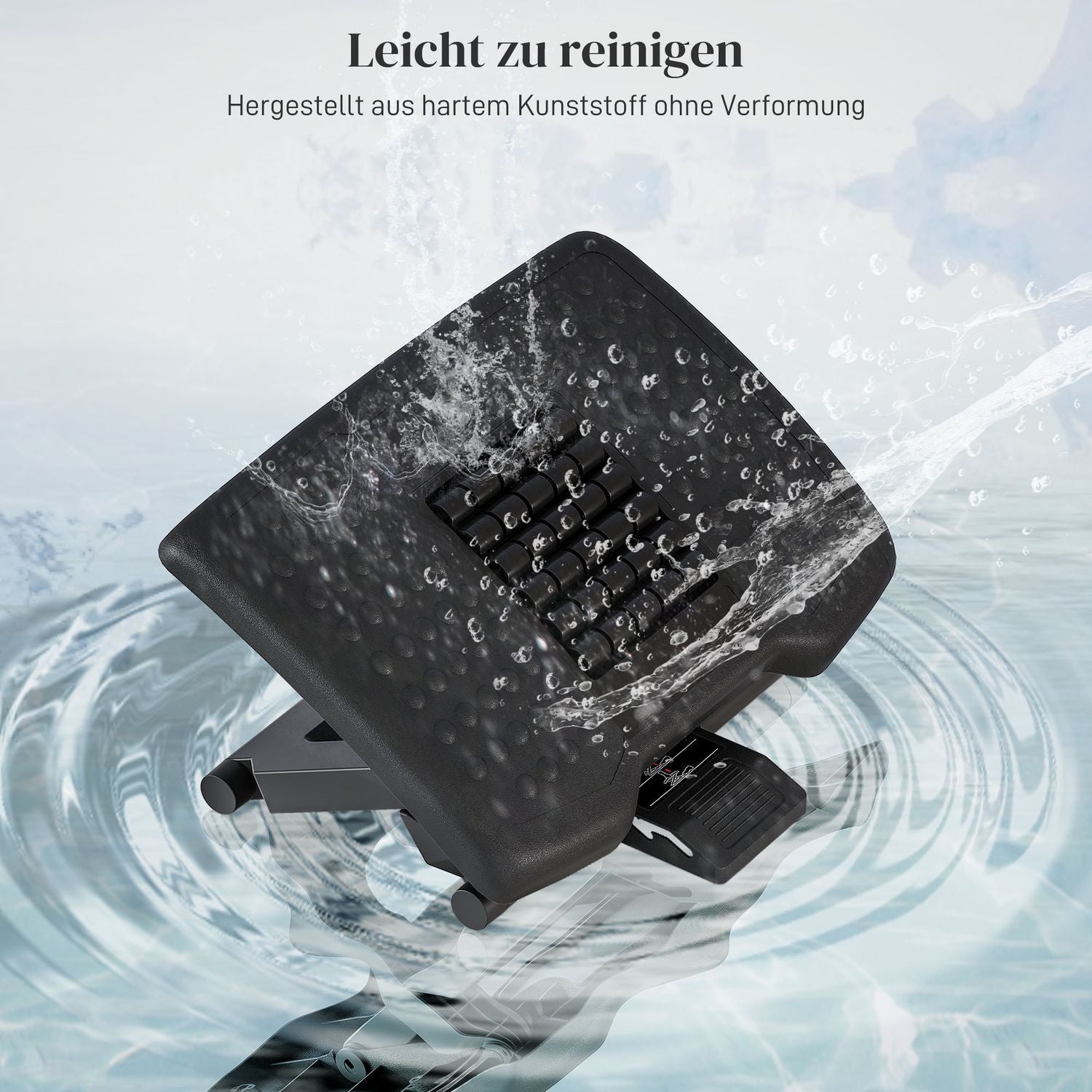 Justerbart halkfritt ergonomiskt fotstöd för hemmakontoret