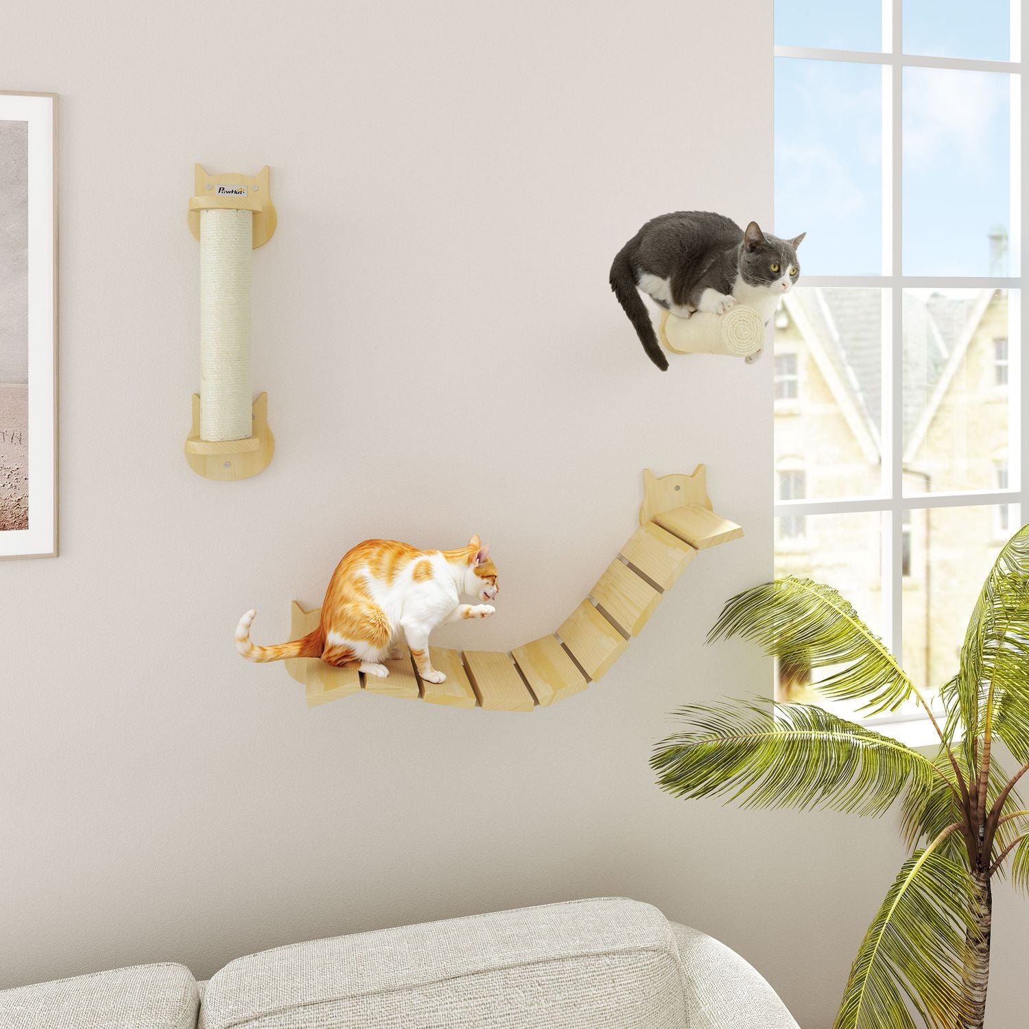 Cat Climbing Wall Set – 3-delad Furu Furniture