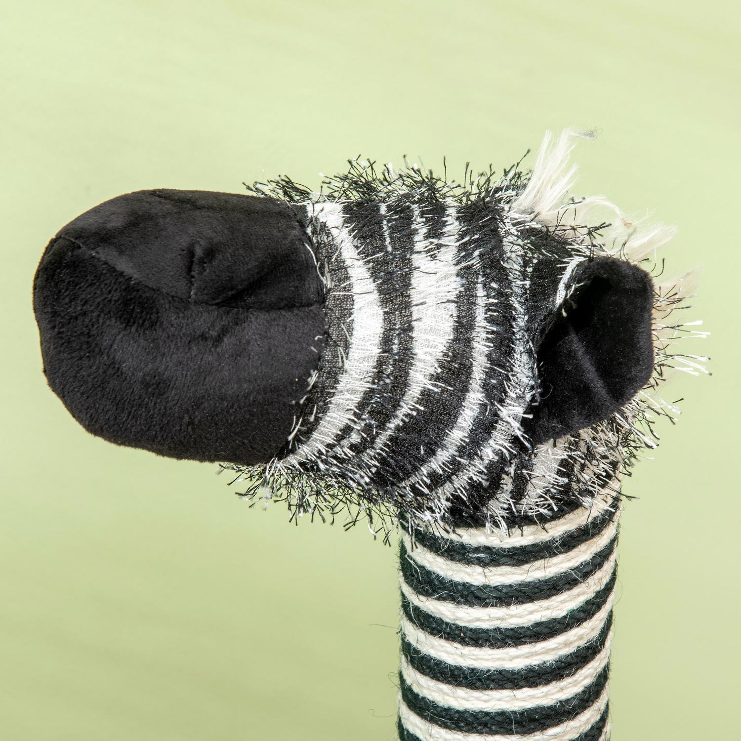 Kattträd med skrapstolpe och tunnel, Zebra Design