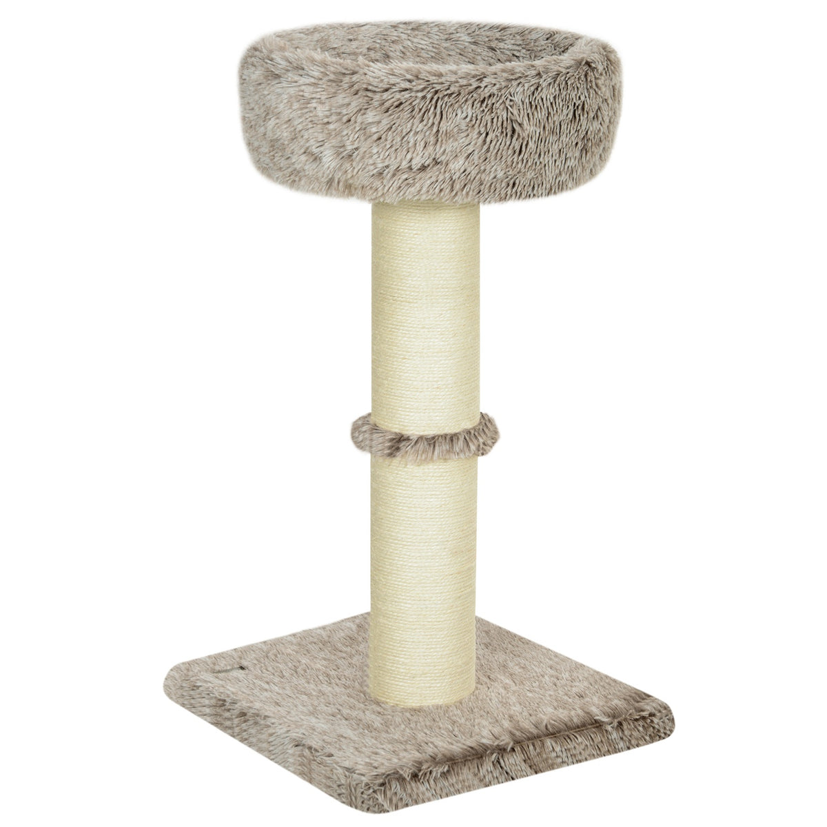 Kattträd med säng – 87 cm högt, sisal, för katter upp till 6 kg