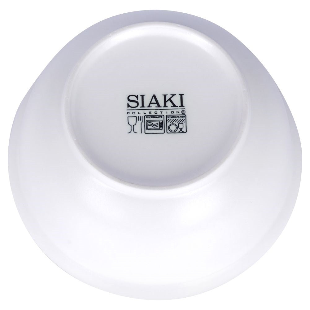 Keramikskål 750 ml, vit/brun, diskmaskin- och mikrosäker