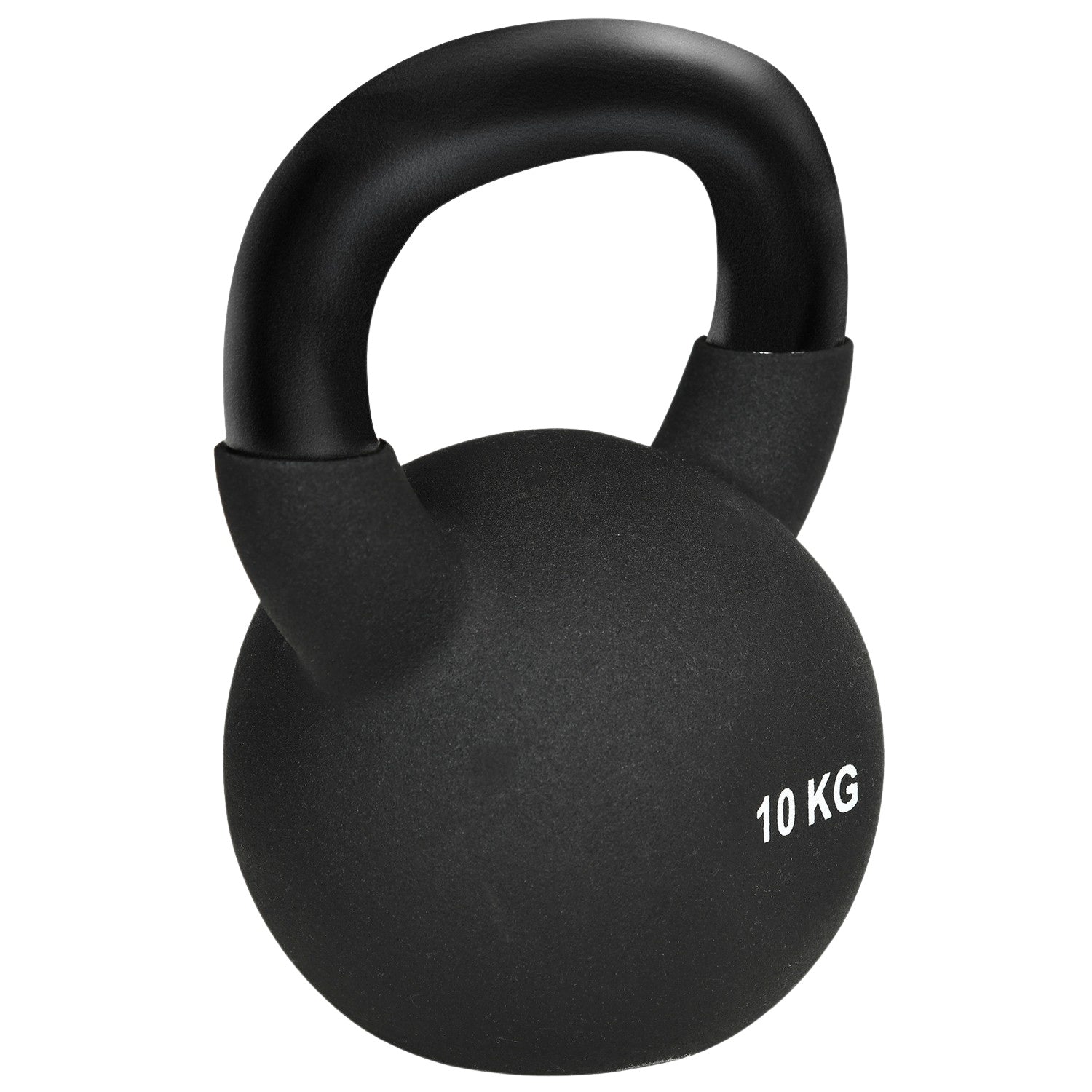 Kettlebell 10 Kg, Neoprenbelagt gjutjärn, golvvänlig