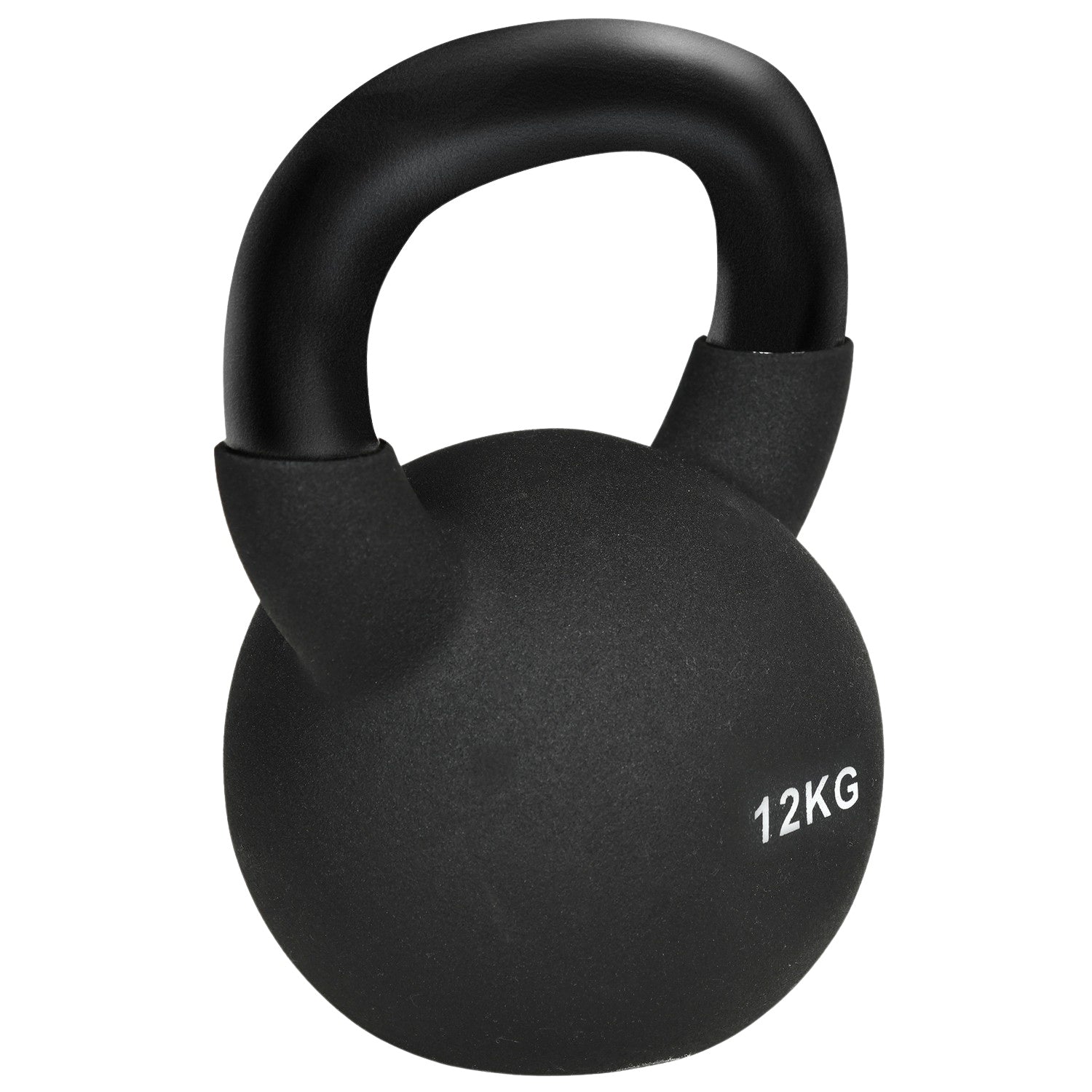 Kettlebell 12 Kg, Neoprenbelagt gjutjärn, golvvänlig
