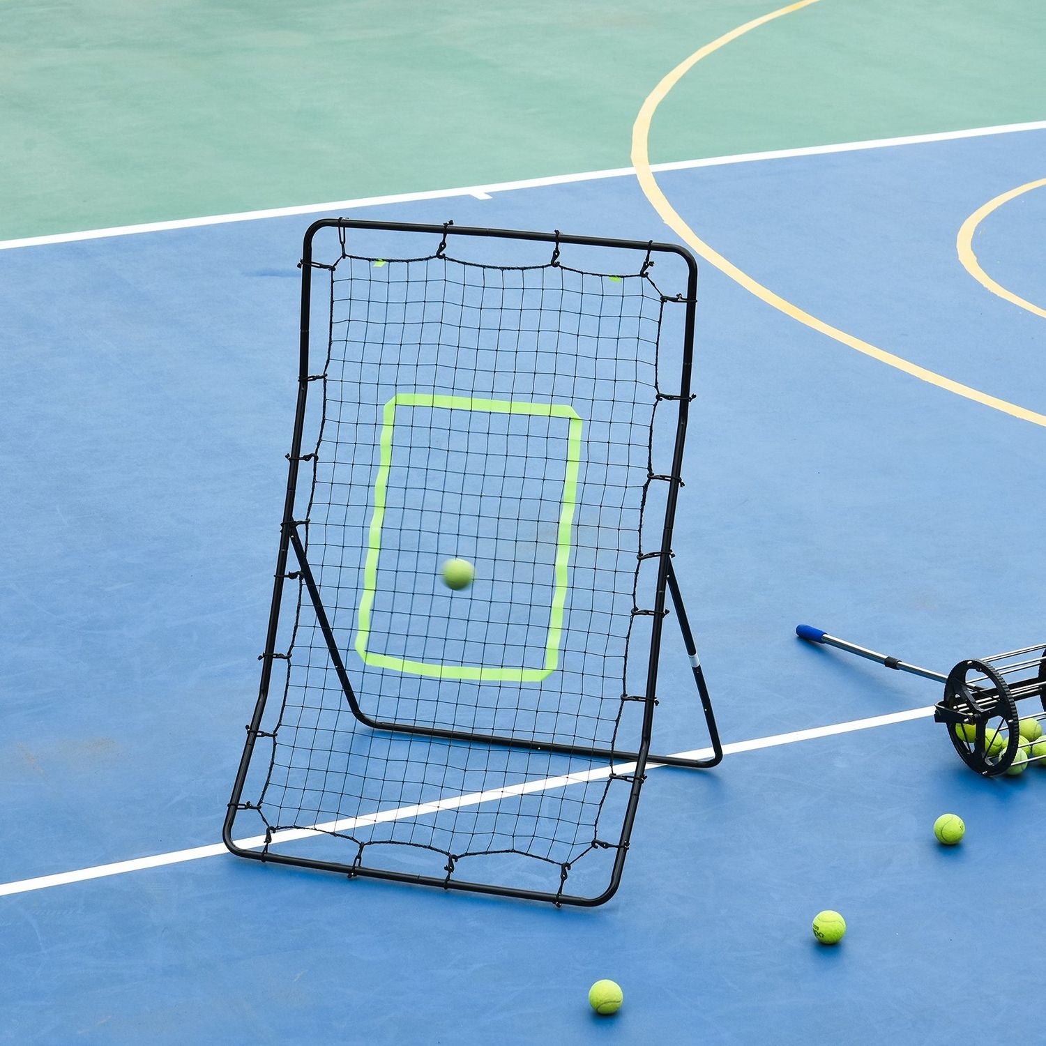 Football Rebound Wall – Stål & PE, 75x126cm träningshjälp