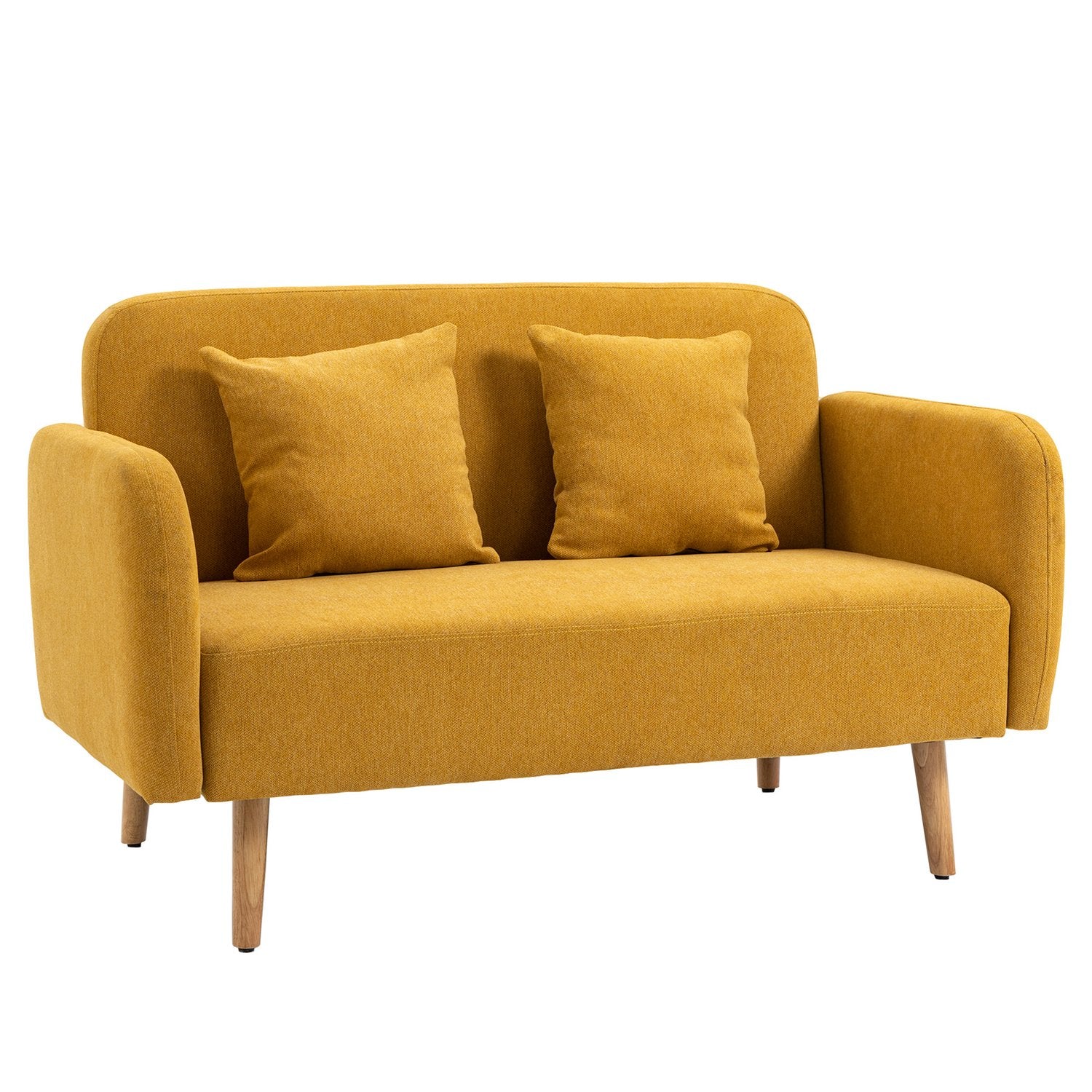 Kompakt dubbel Loveseat-soffa – Justerbar, sammetslen polyester