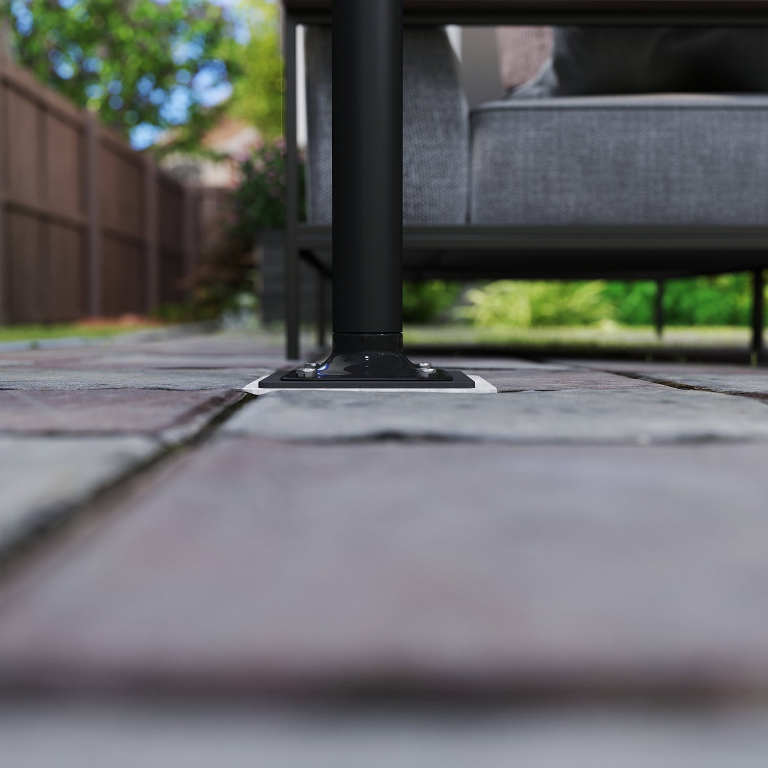 Konkret Cantilever paraplyställ, fyrkantigt, mörkgrå