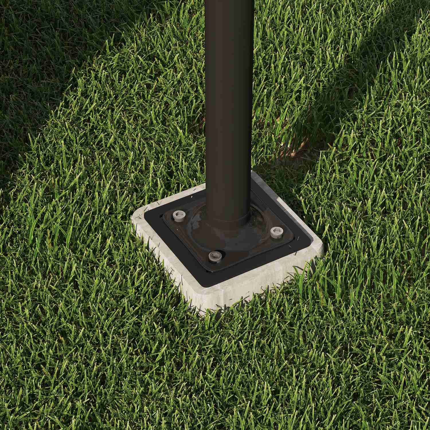 Konkret Cantilever paraplyställ, fyrkantigt, mörkgrå