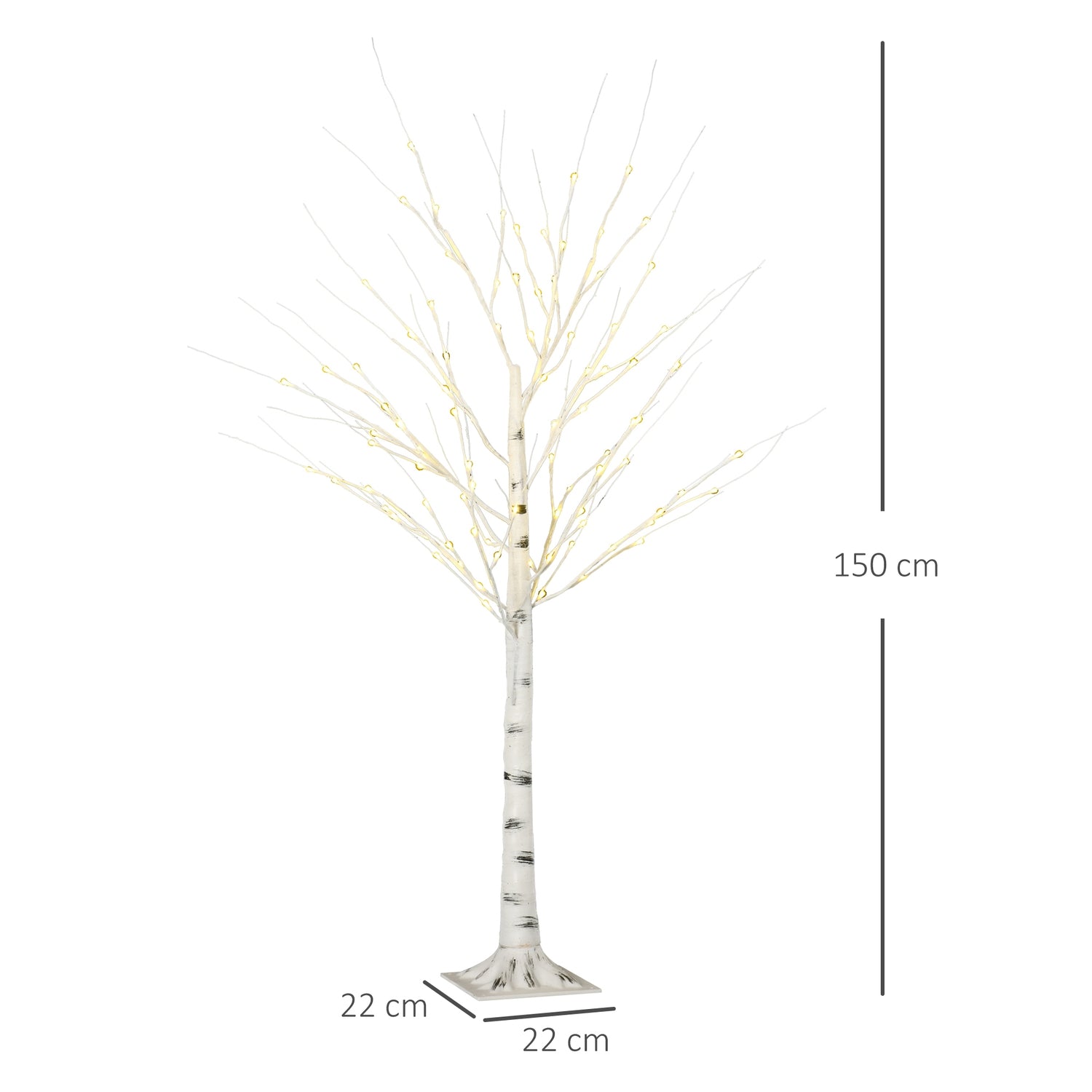 150 cm LED Konstgjord Björk – Jul & Festdekor
