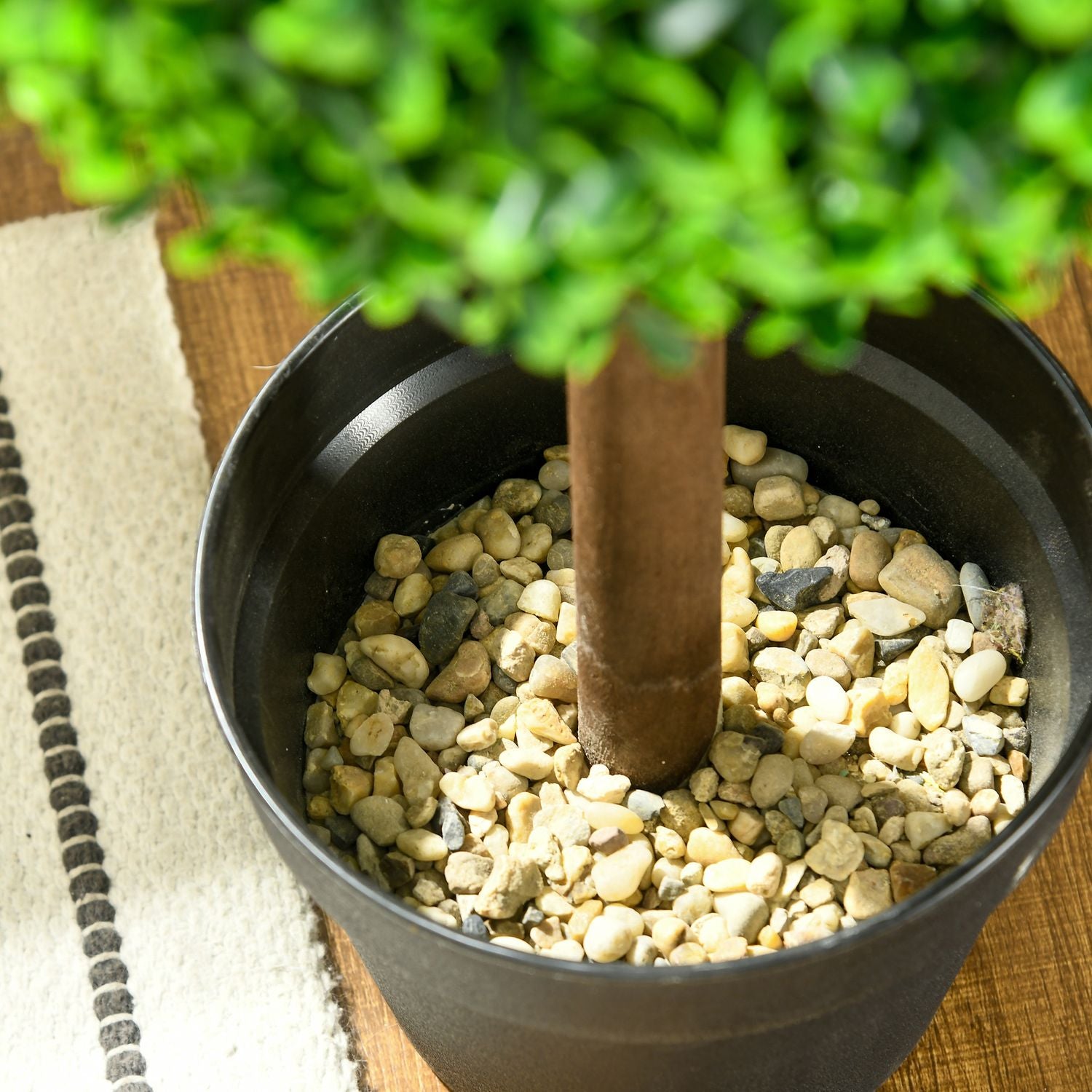 Konstgjorda buxbomsträd, 90 cm, UV-beständig, set om 2