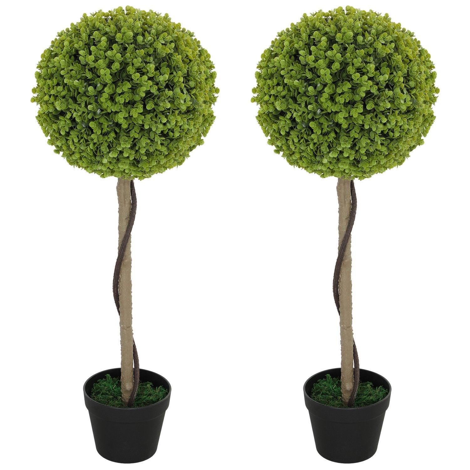 Konstgjorda eukalyptusväxter – 90 cm höga, set om 2, dekorativa
