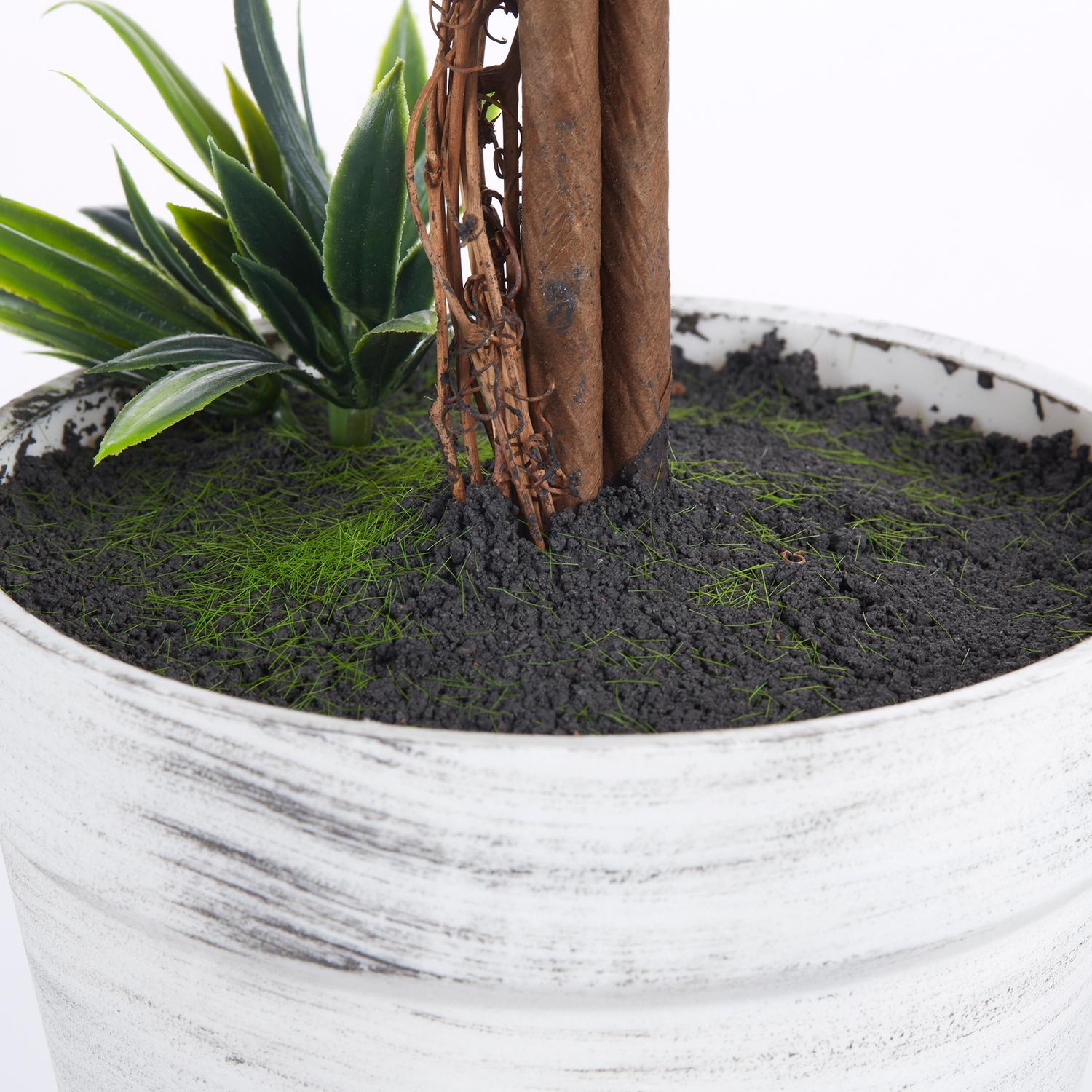 Konstgjorda lavendelväxter – 60 cm, set om 2 med mosskruka