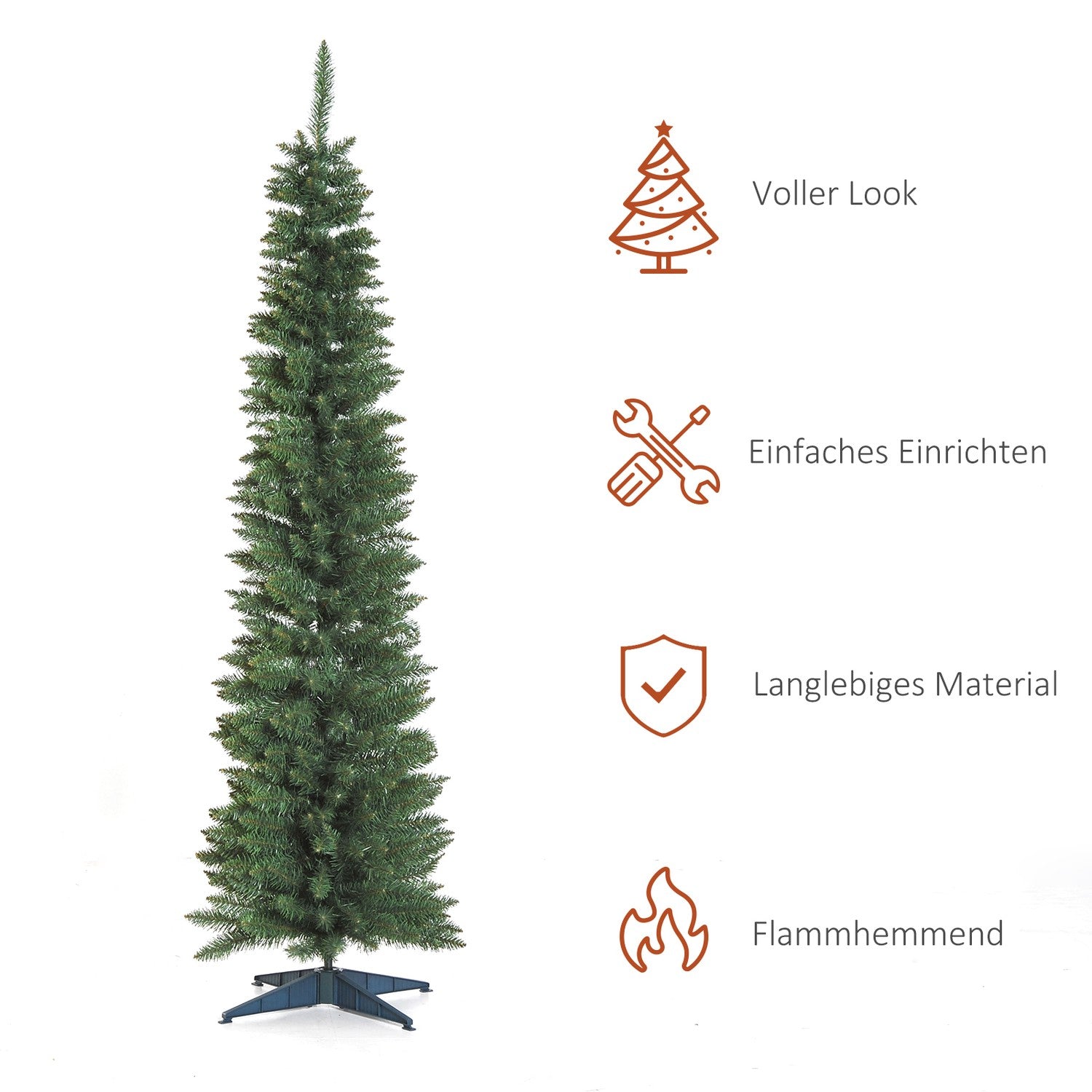 Kunstkerstboom, 2,1 m, realistische kunststof takken
