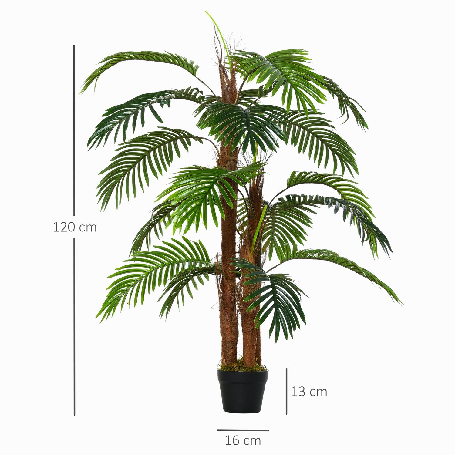 Konstgjord palm 120 cm – naturtrogen inomhus-/utomhusväxt