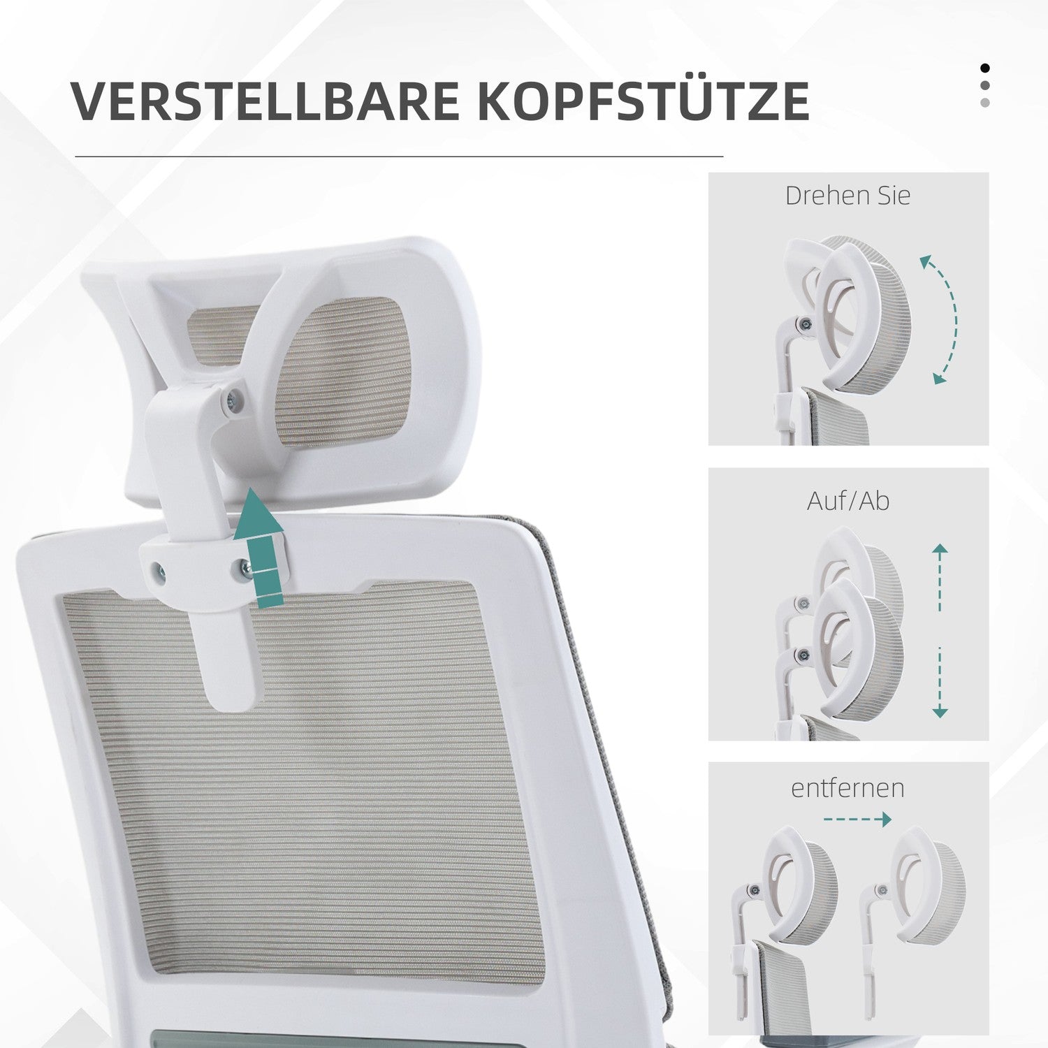 Ergonomisk kontorsstol med justerbart svankstöd