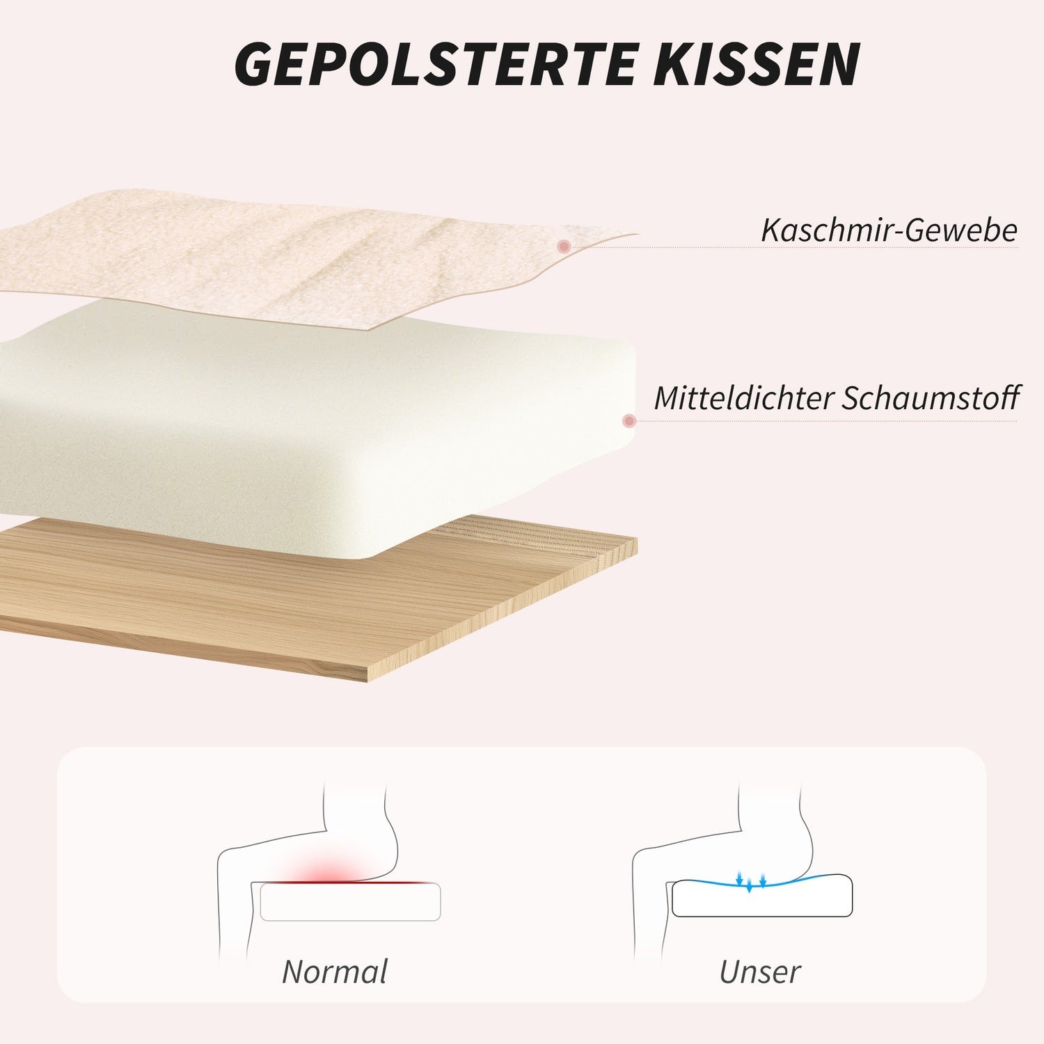 Ergonomisk kontorsstol, lammullslook, höjdjusterbar